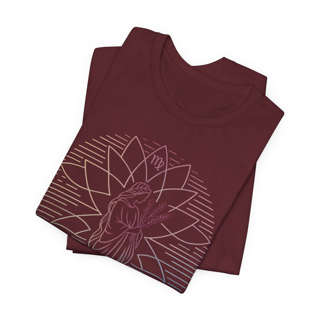 Astrology Zodiac Virgo Unisex Mandala  T-Shirt