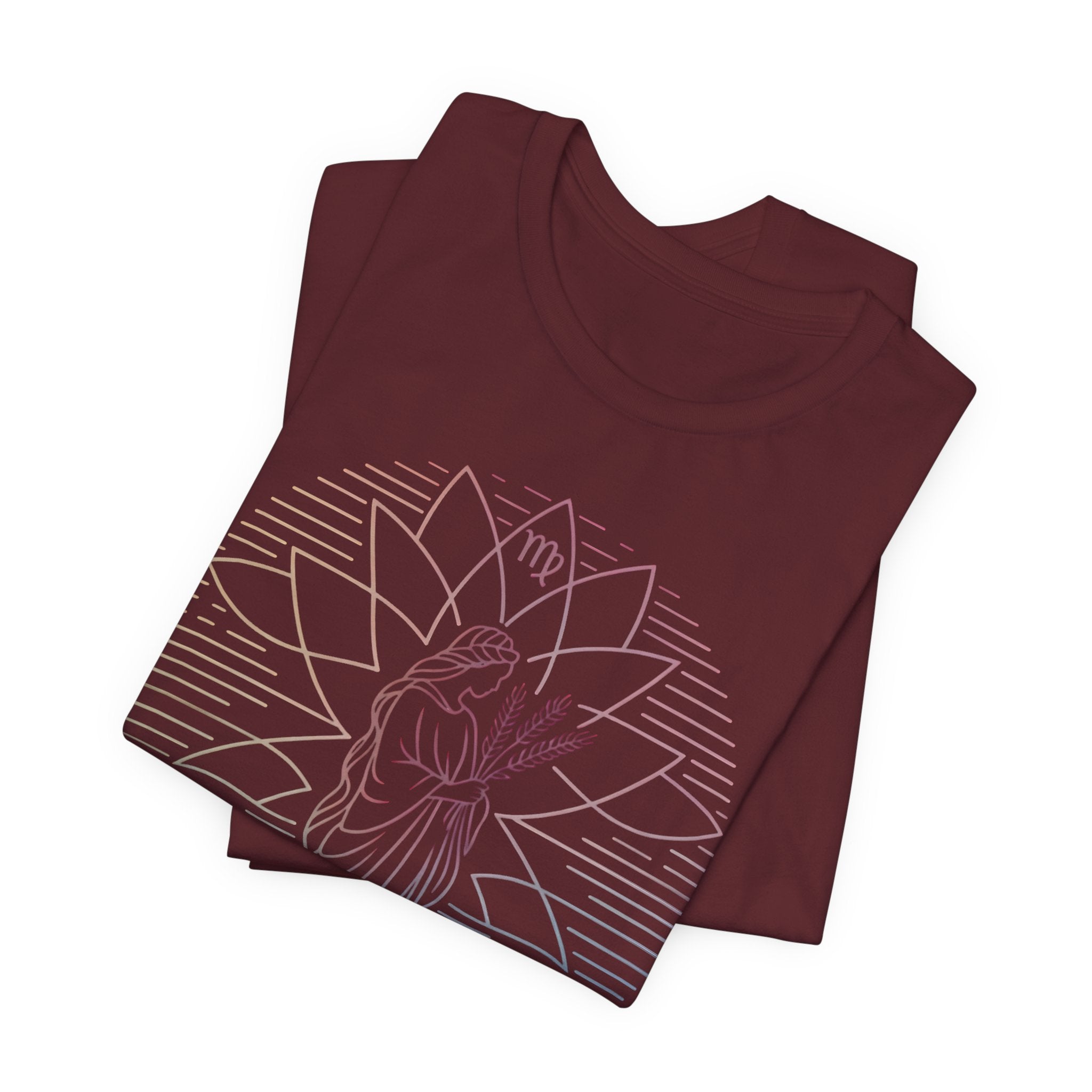 Astrology Zodiac Virgo Unisex Mandala  T-Shirt