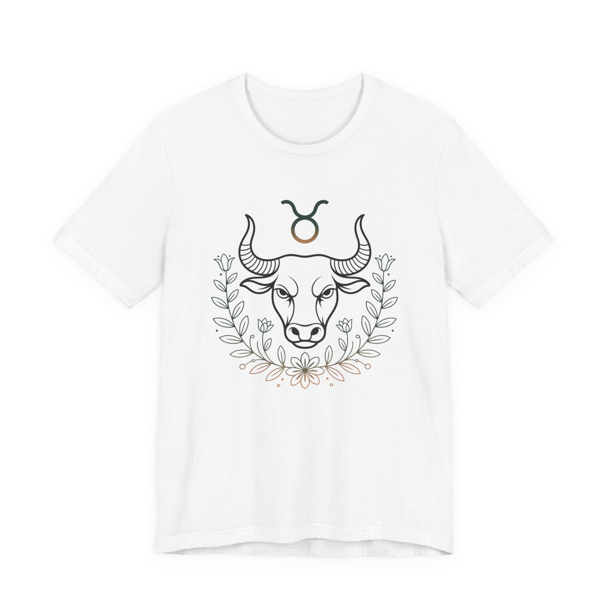 Astrology Zodiac Taurus Unisex Flower T-Shirt