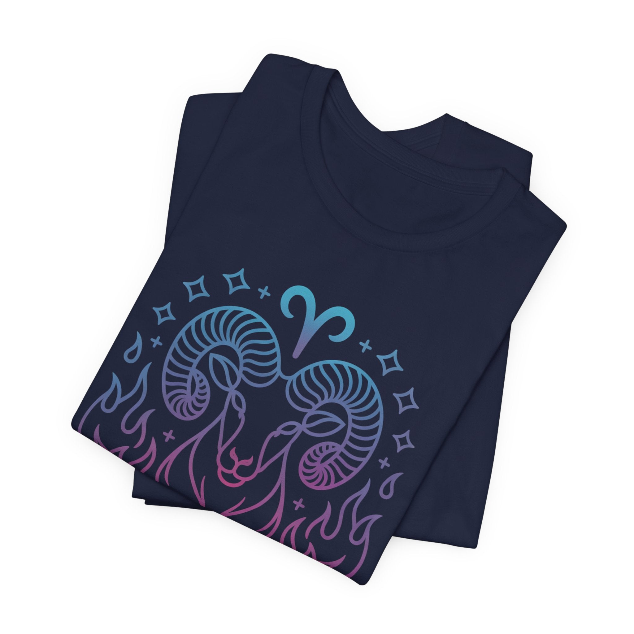 Astrology Zodiac Aries Neon Unisex T-Shirt