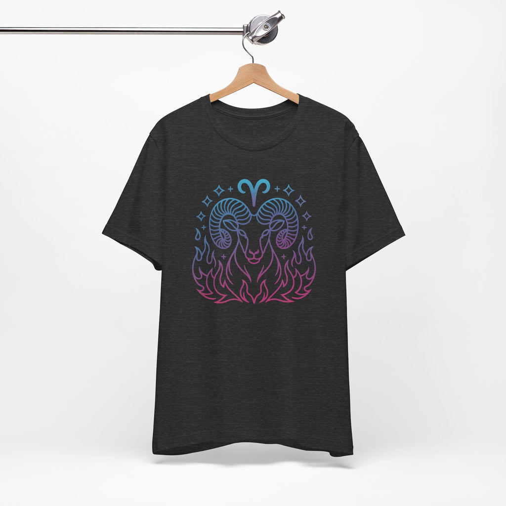 Astrology Zodiac Aries Neon Unisex T-Shirt