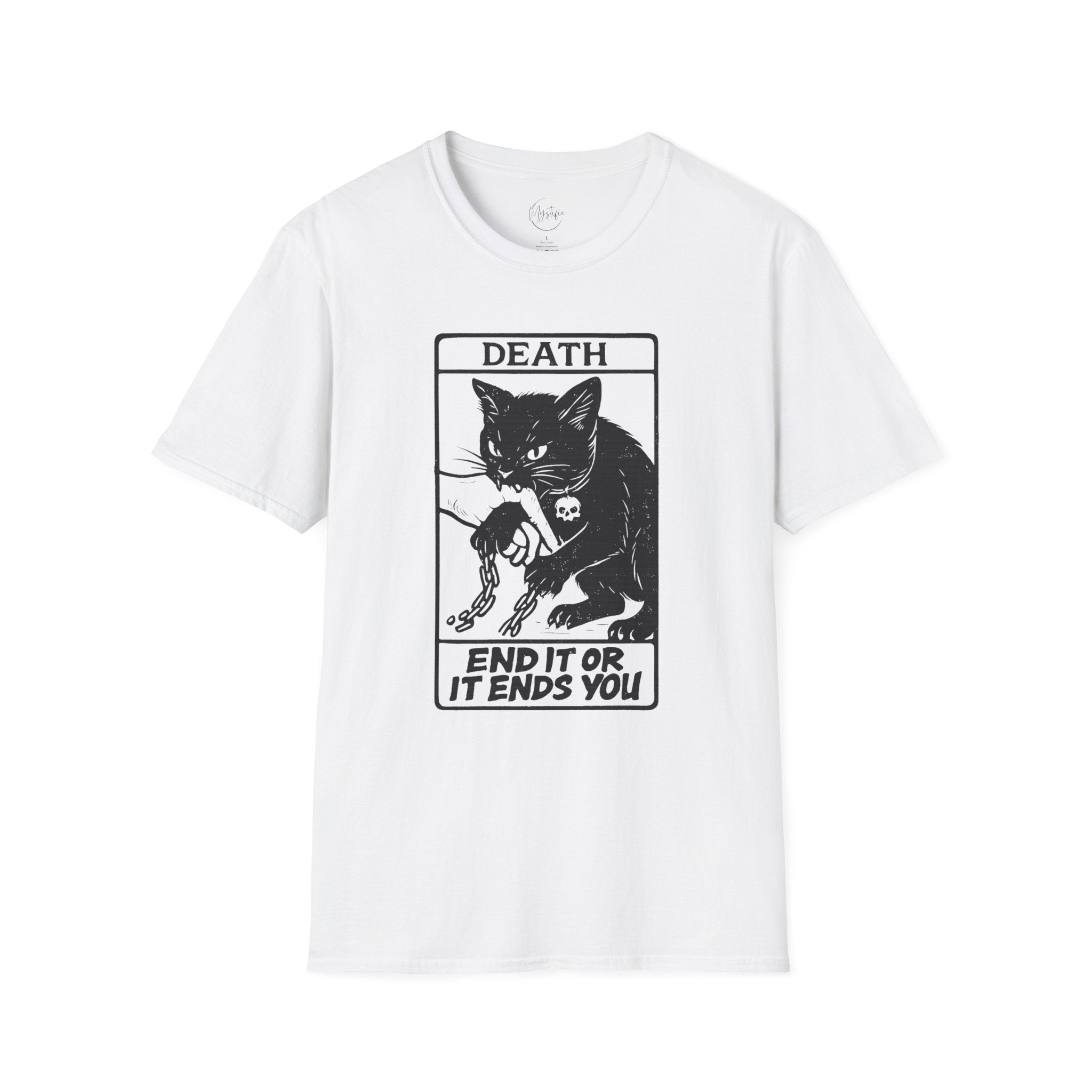 Tarot Card Death Black Cat Unisex T-Shirt