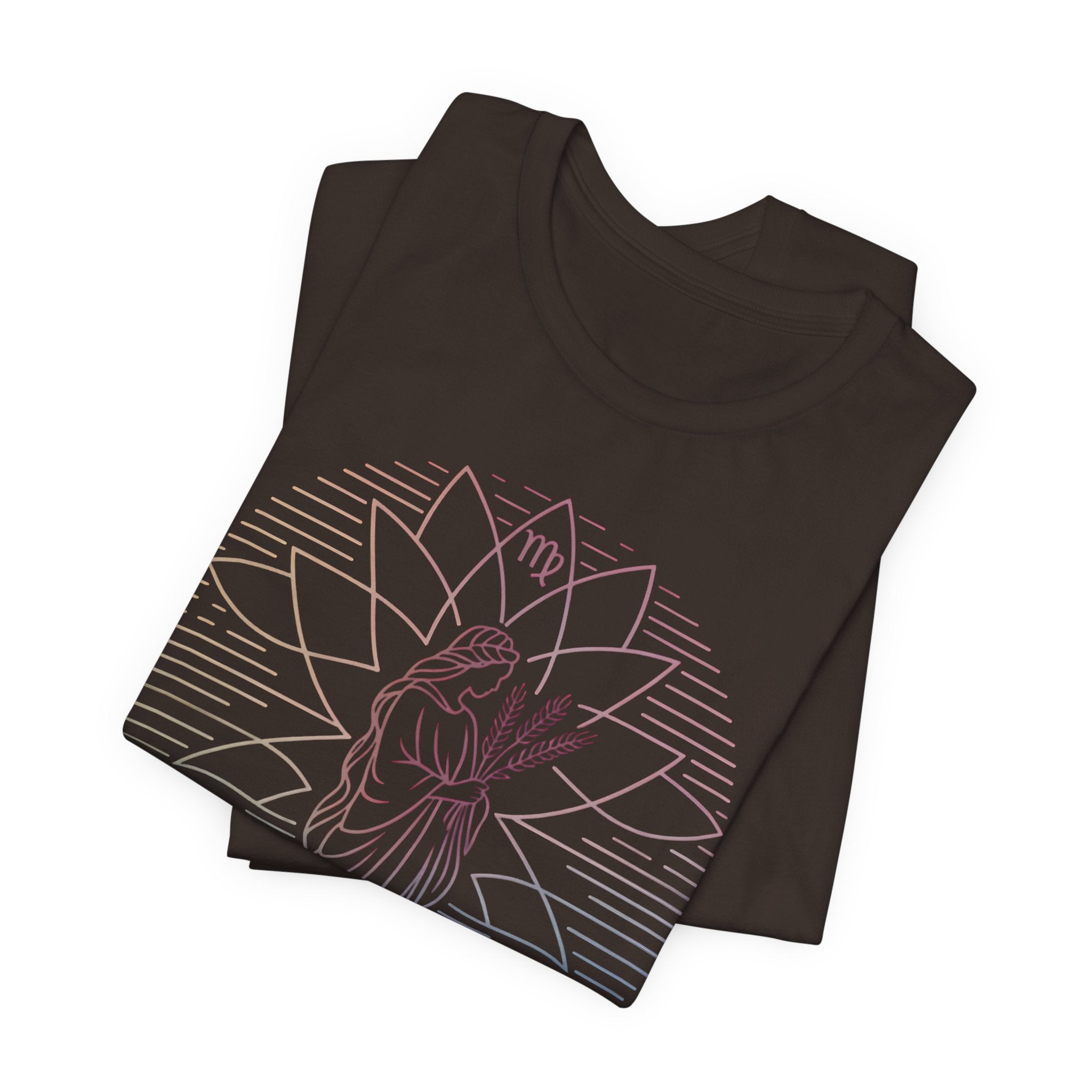 Astrology Zodiac Virgo Unisex Mandala  T-Shirt
