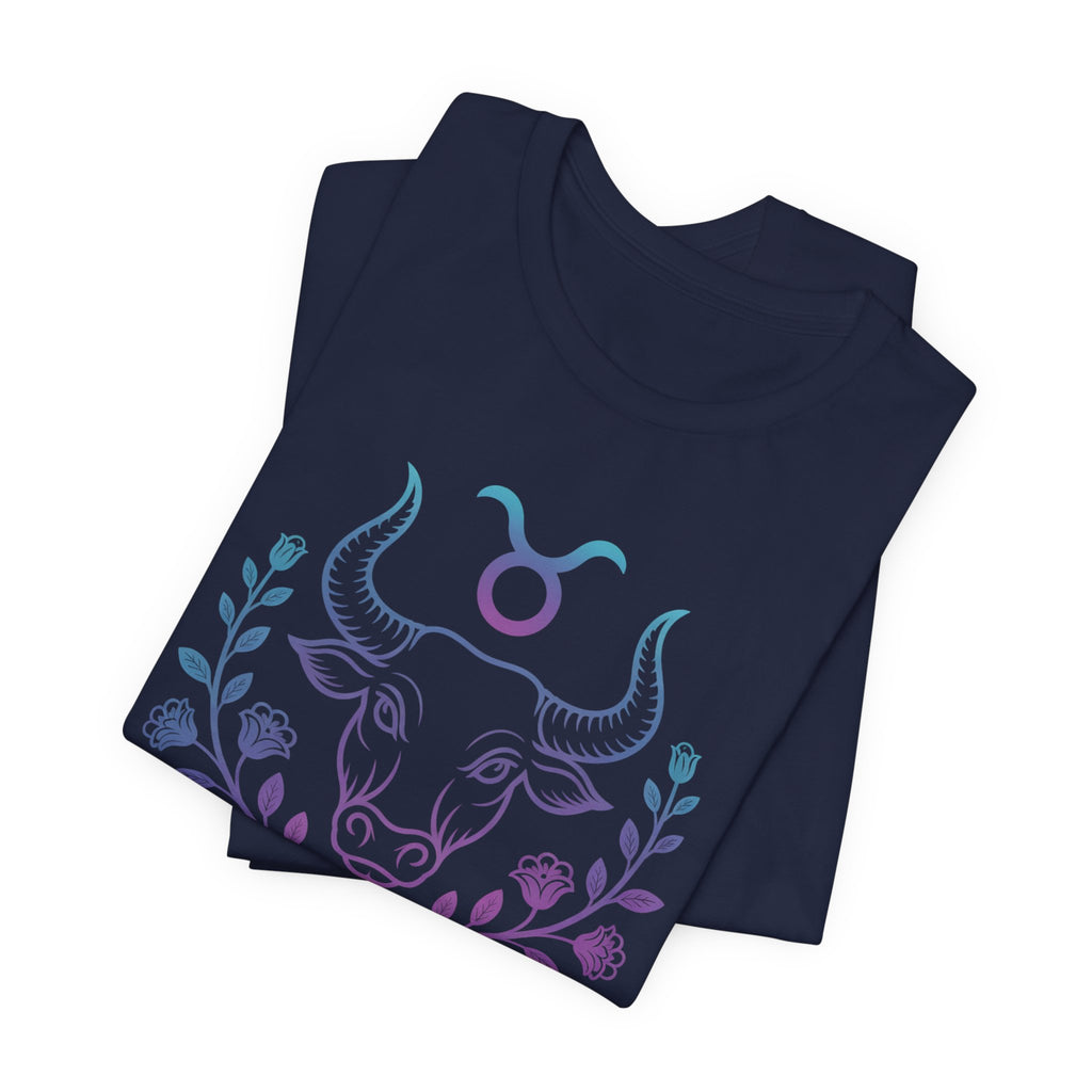 Astrology Zodiac Taurus Unisex Flower Mandala T-Shirt