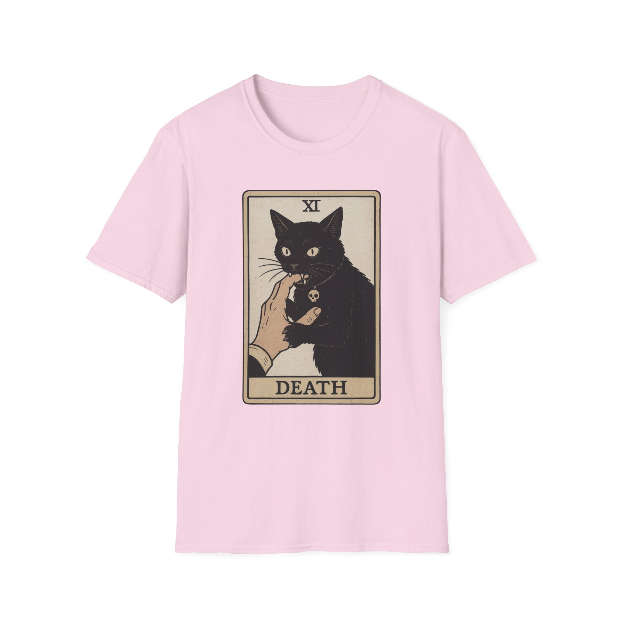 Death Tarot Card Black Cat Unisex T-Shirt