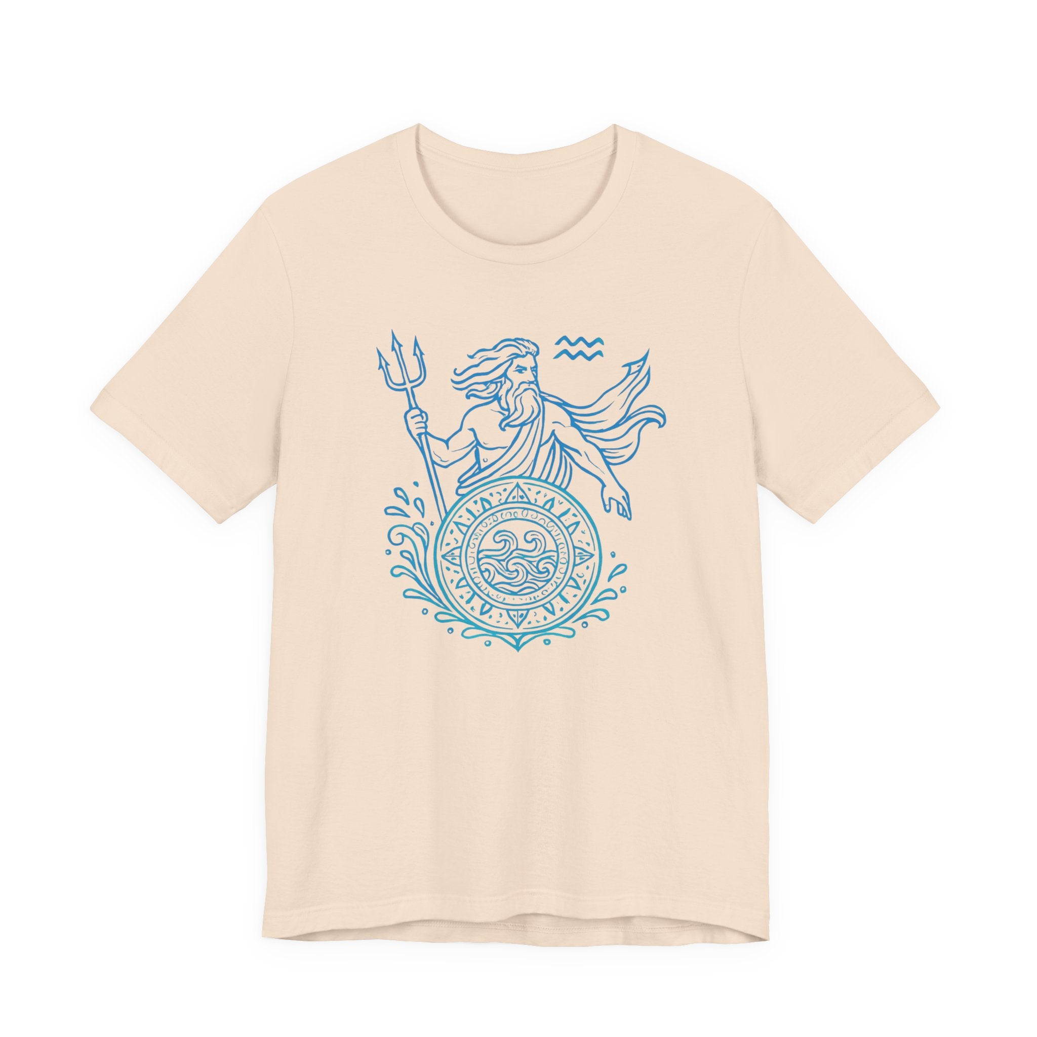 Astrology Zodiac Aquarius Poseidon Mandala Unisex T-Shirt