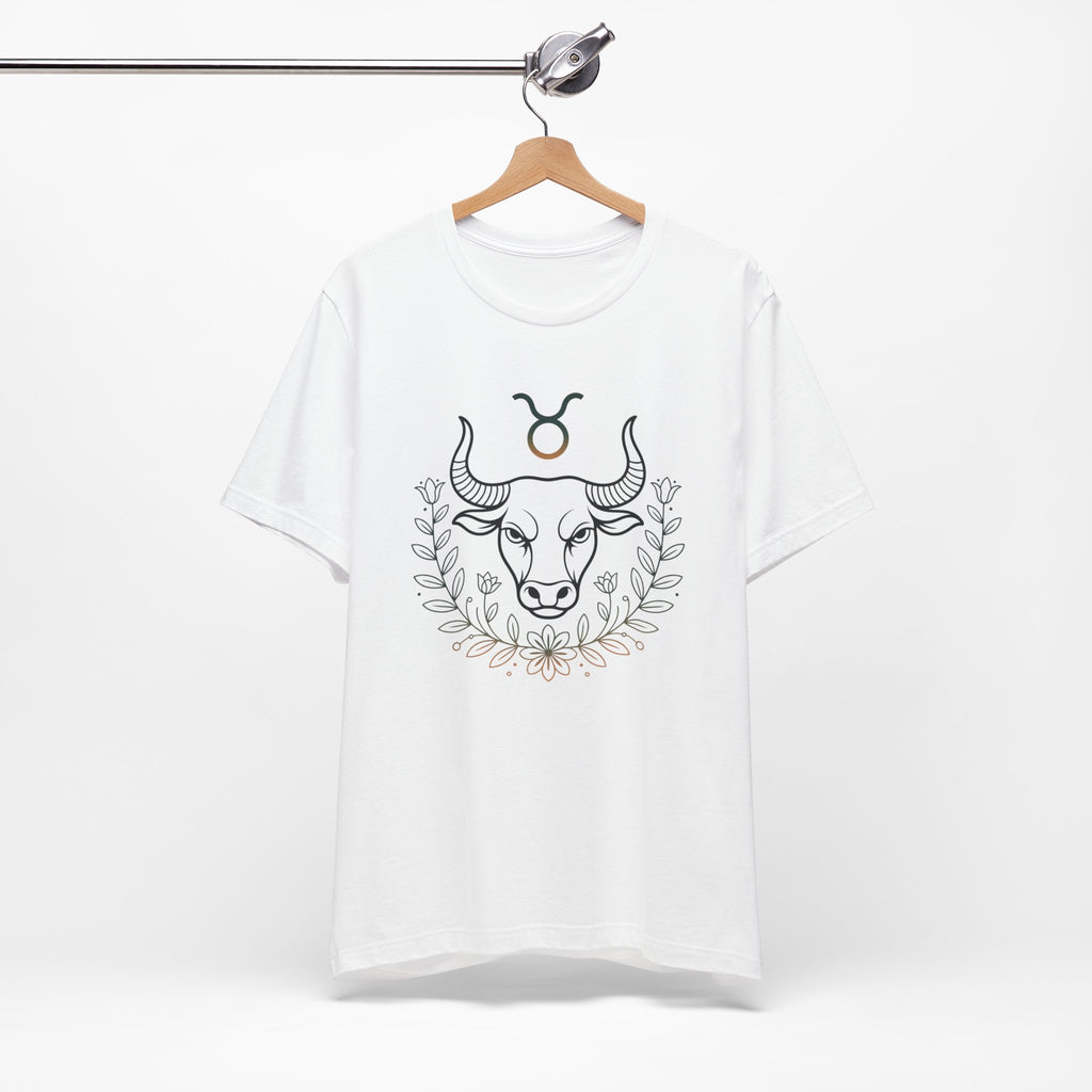 Astrology Zodiac Taurus Unisex Flower T-Shirt