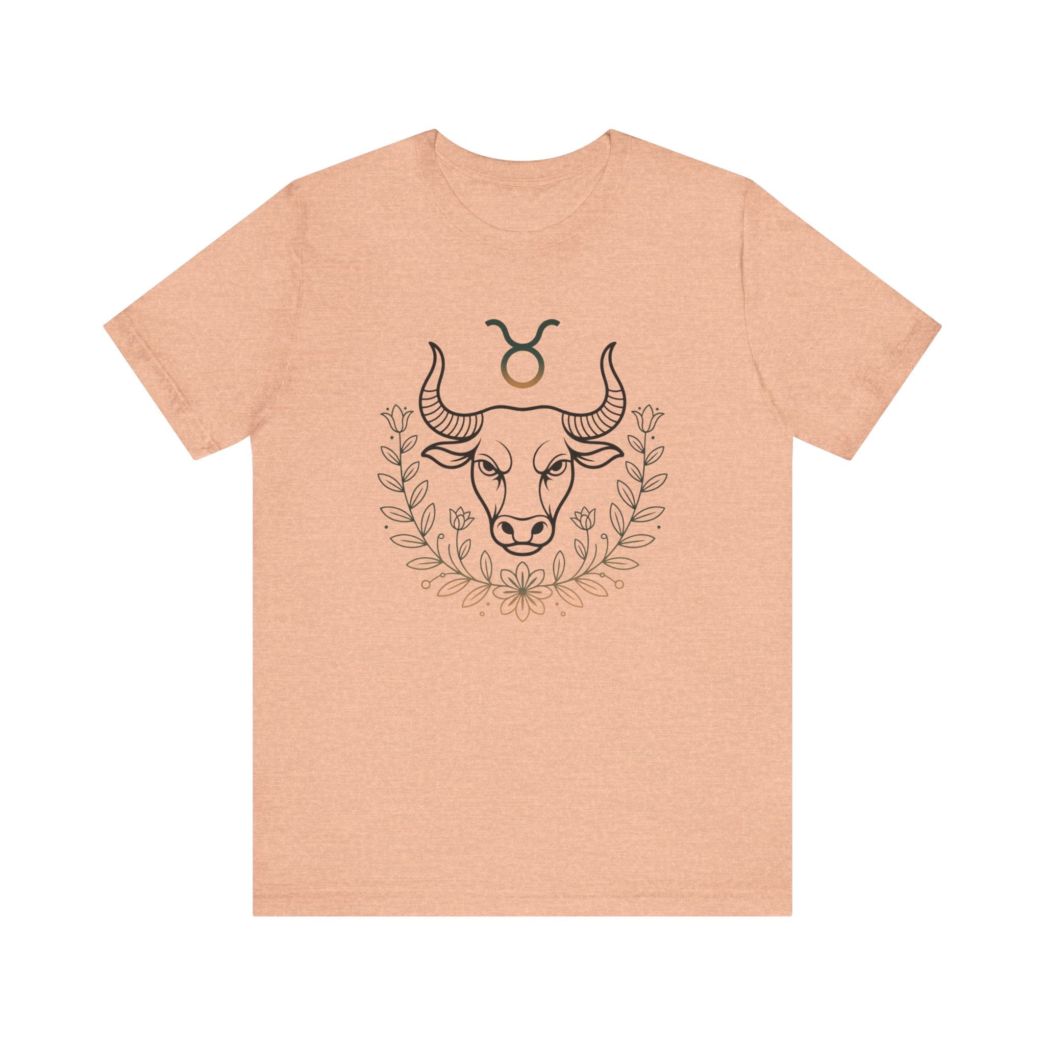 Astrology Zodiac Taurus Unisex Flower T-Shirt