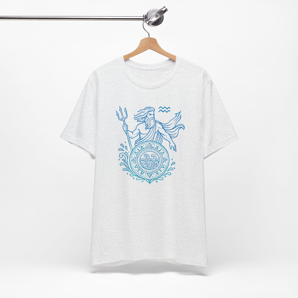 Astrology Zodiac Aquarius Poseidon Mandala Unisex T-Shirt