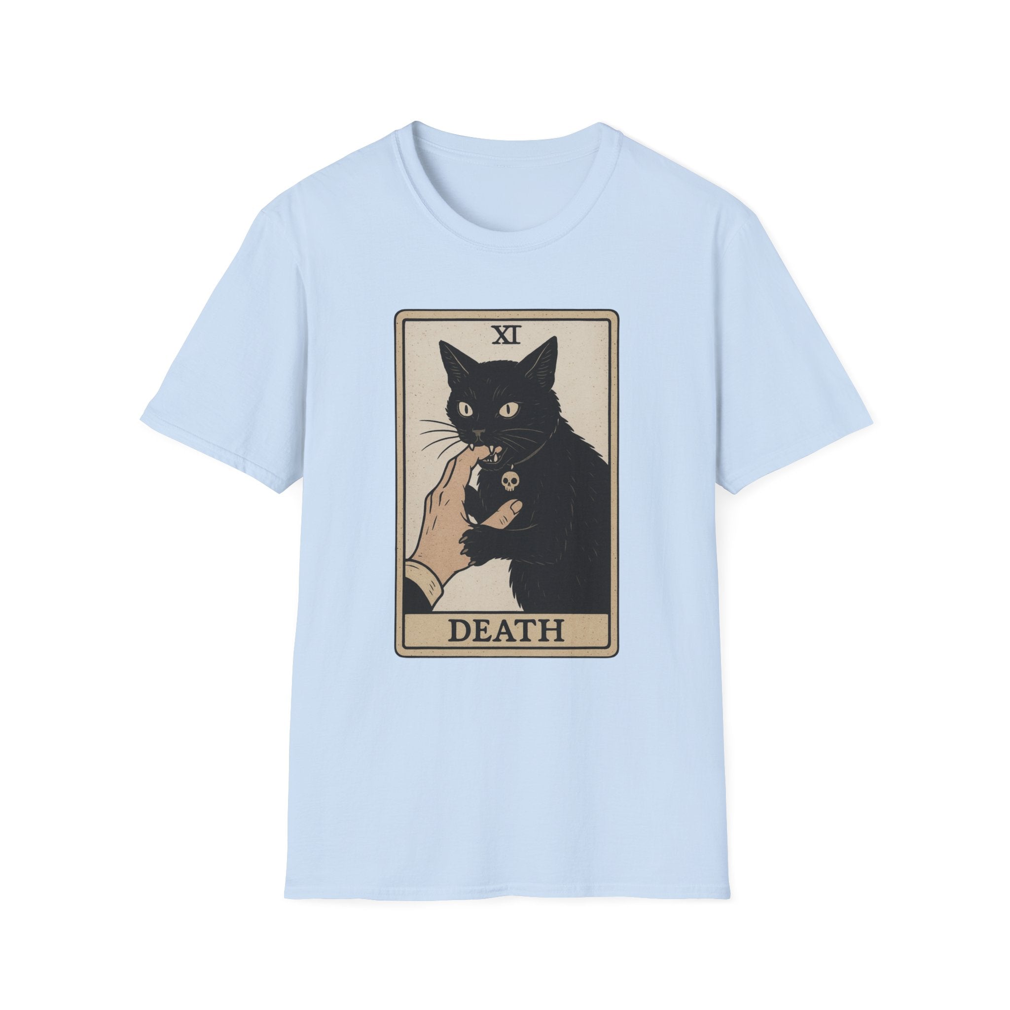Death Tarot Card Black Cat Unisex T-Shirt