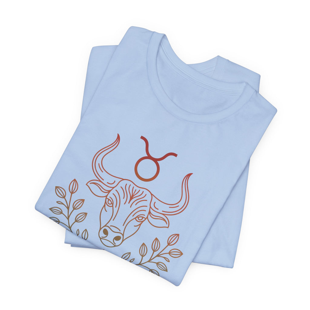 Astrology Zodiac Taurus Unisex Flower T-Shirt