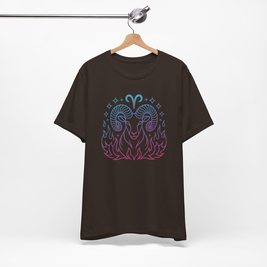 Astrology Zodiac Aries Neon Unisex T-Shirt