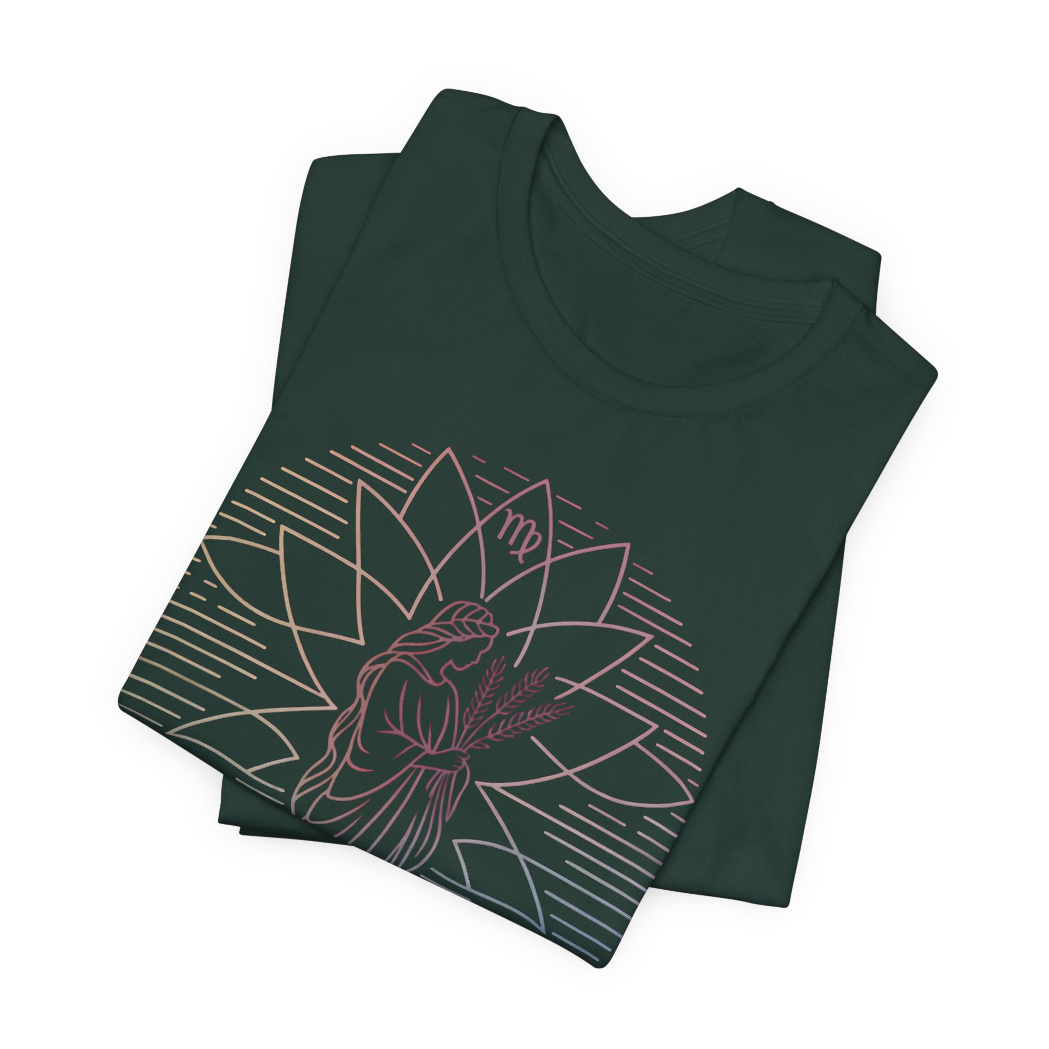 Astrology Zodiac Virgo Unisex Mandala  T-Shirt