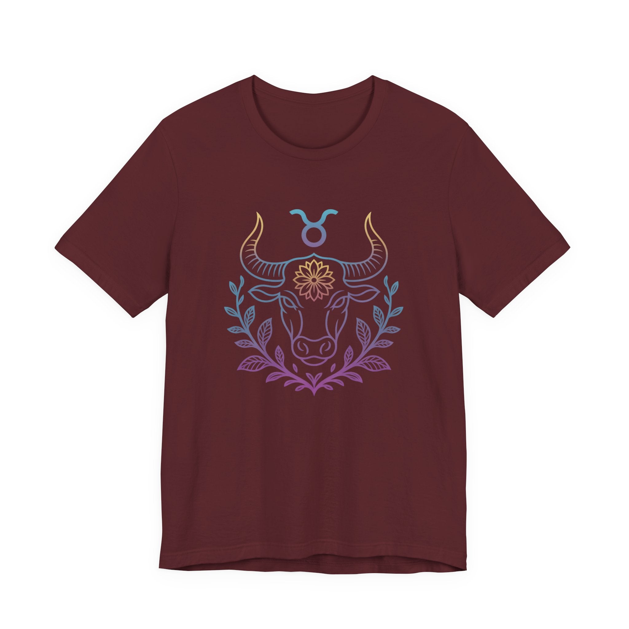 Astrology Zodiac Taurus Unisex Flower Mandala T-Shirt