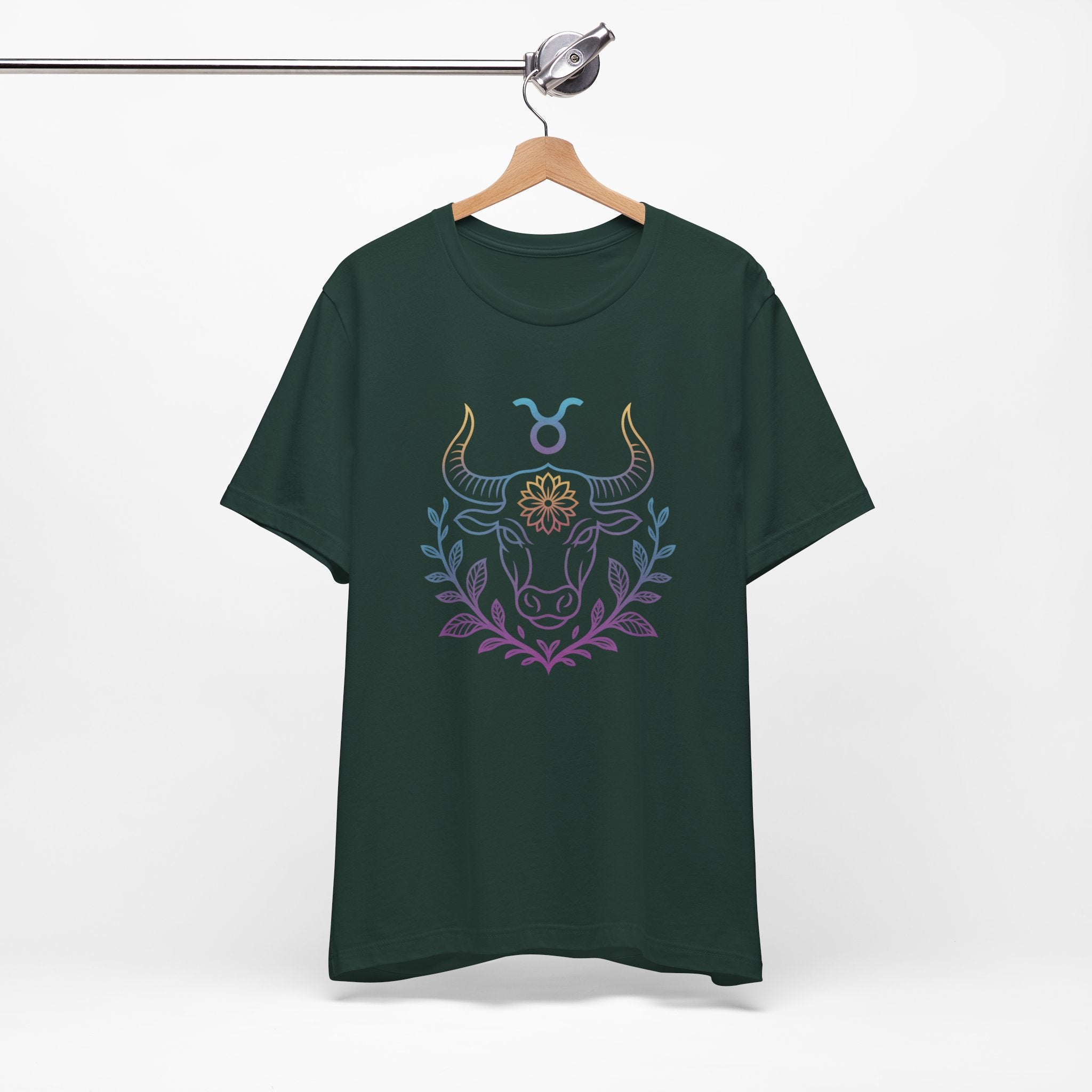 Astrology Zodiac Taurus Unisex Flower Mandala T-Shirt
