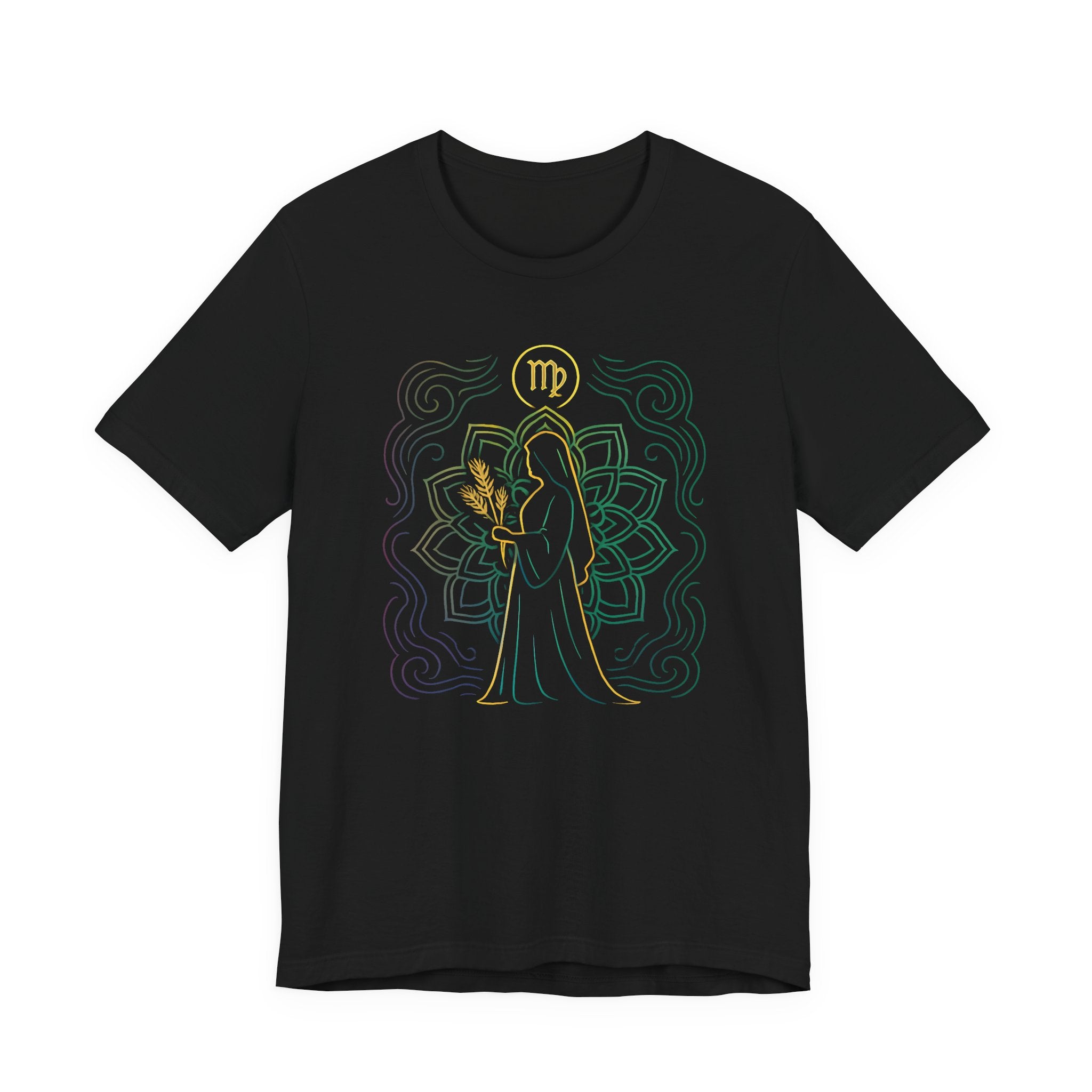 Astrology Zodiac Virgo Spiritual Neon Unisex T-Shirt