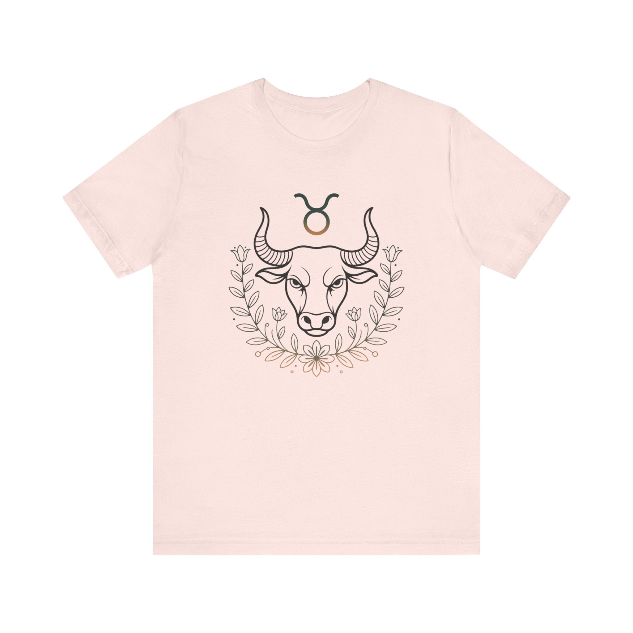 Astrology Zodiac Taurus Unisex Flower T-Shirt