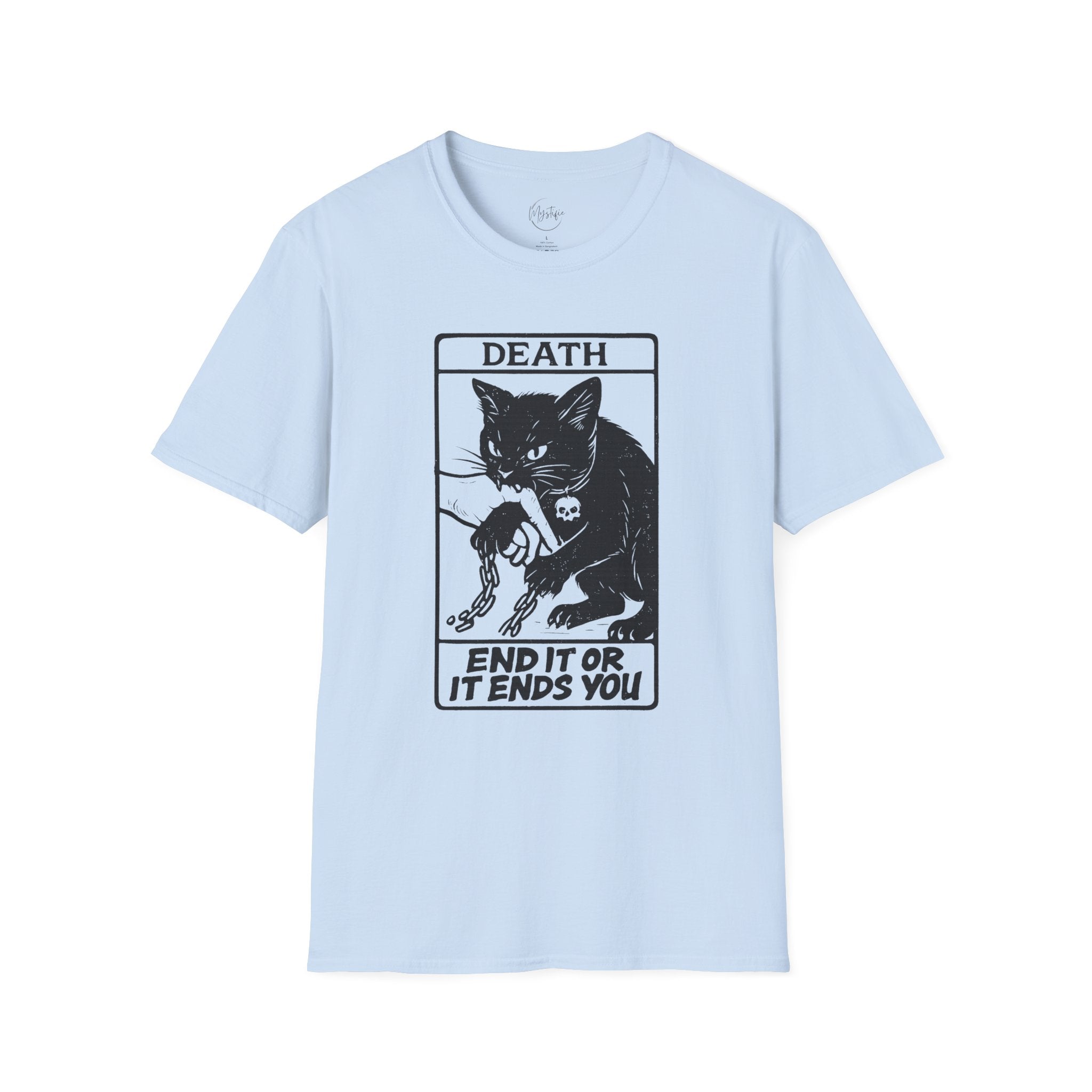 Tarot Card Death Black Cat Unisex T-Shirt
