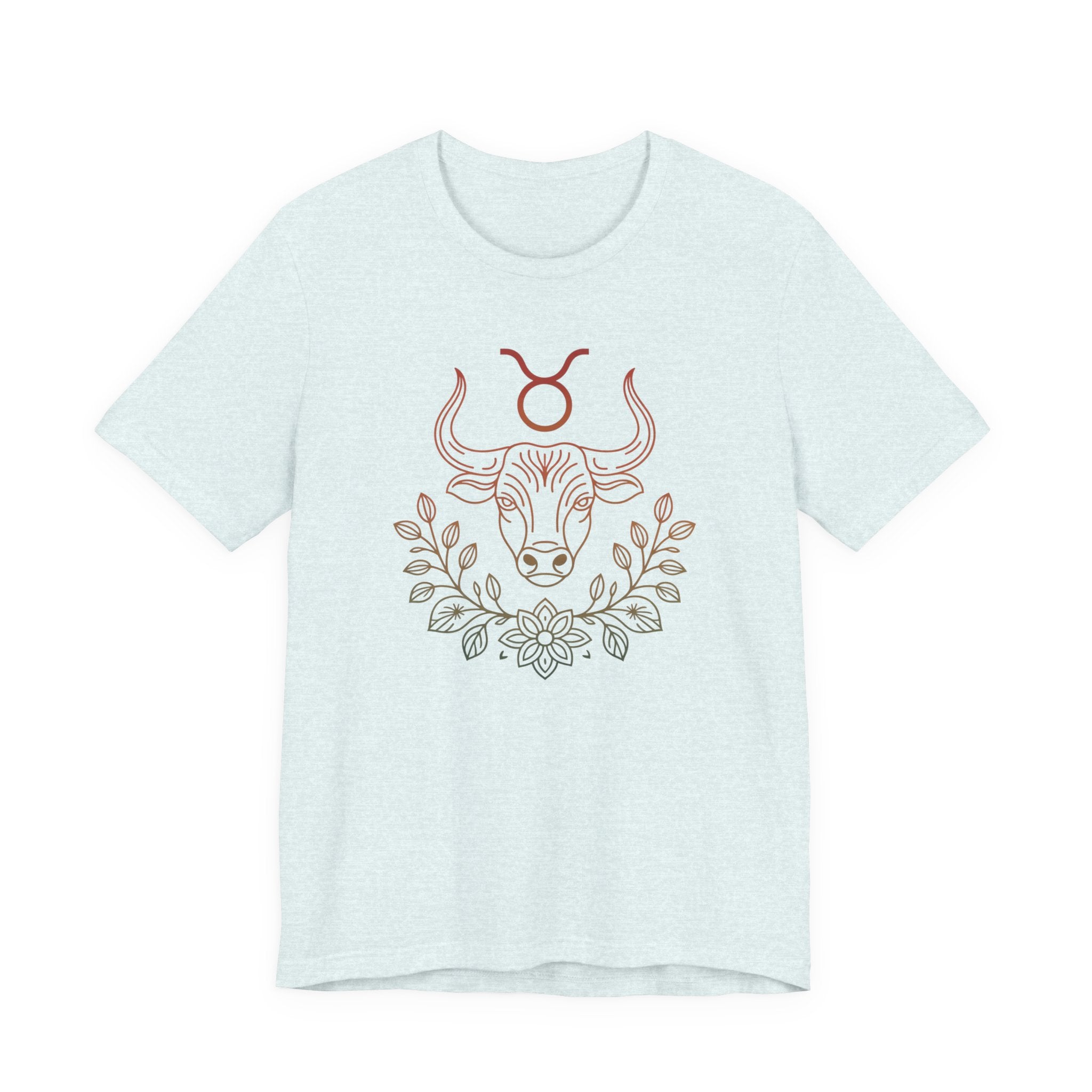 Astrology Zodiac Taurus Unisex Flower T-Shirt