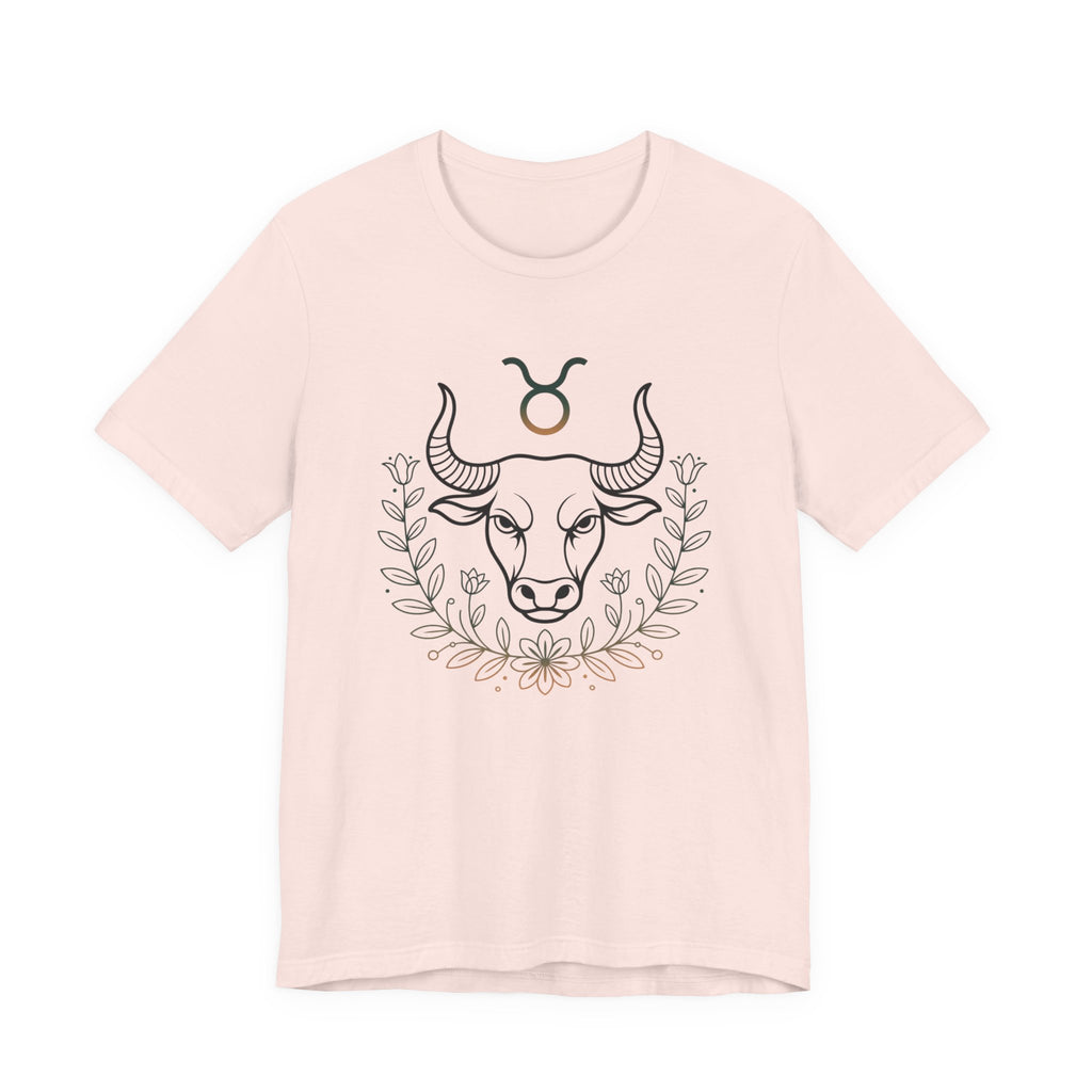 Astrology Zodiac Taurus Unisex Flower T-Shirt