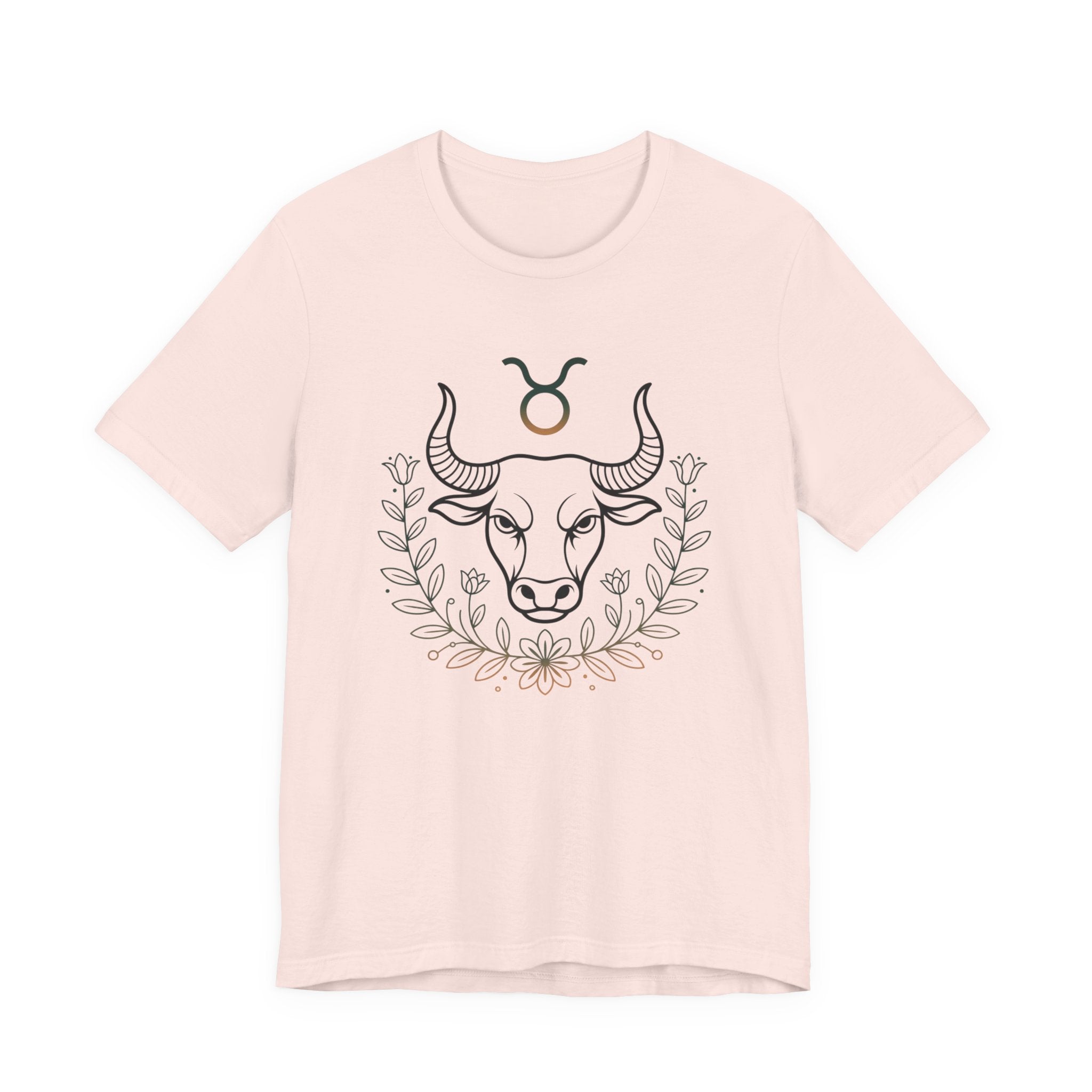 Astrology Zodiac Taurus Unisex Flower T-Shirt