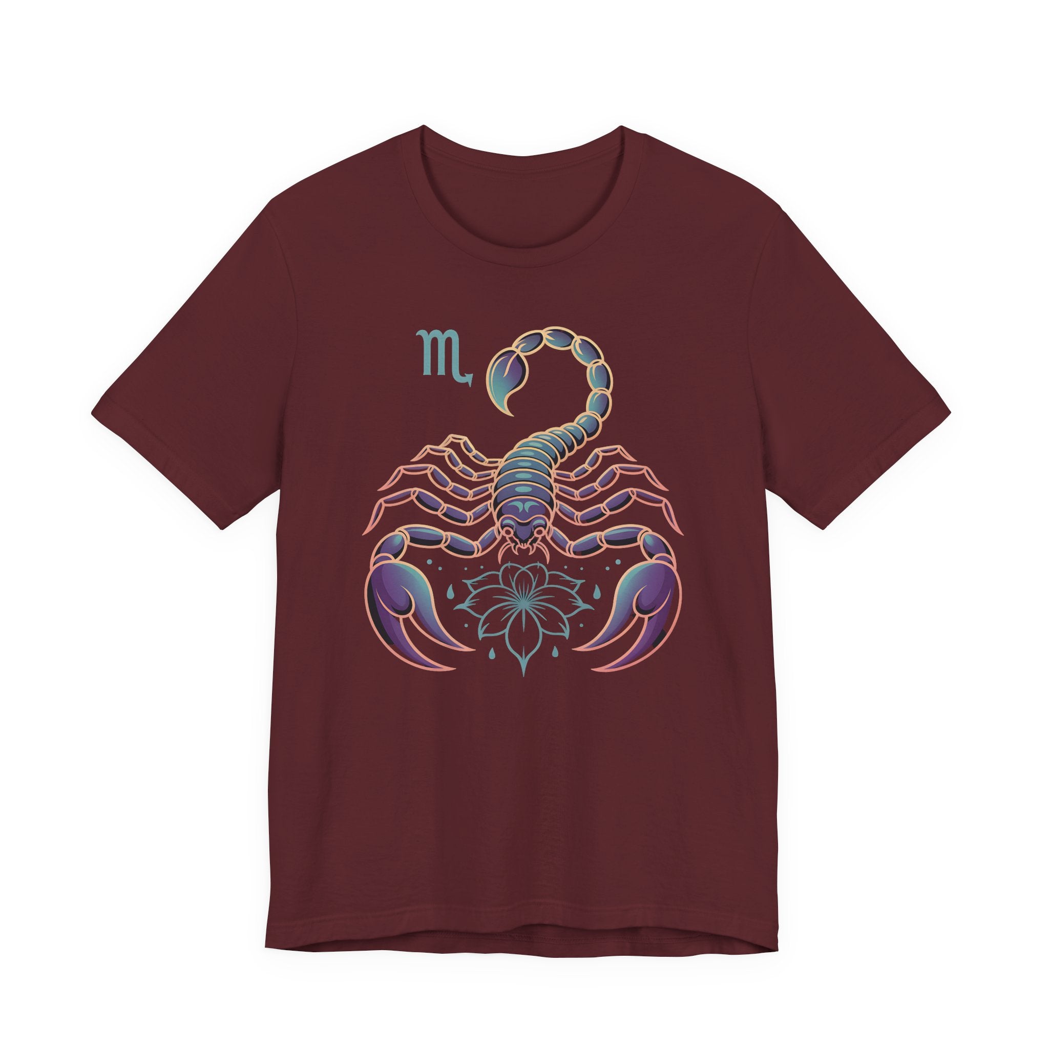 Astrology Zodiac Scorpio Unisex Flower T-Shirt