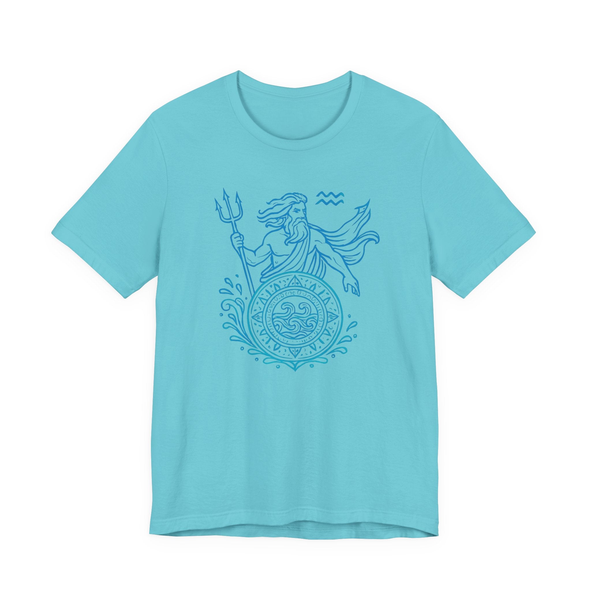 Astrology Zodiac Aquarius Poseidon Mandala Unisex T-Shirt
