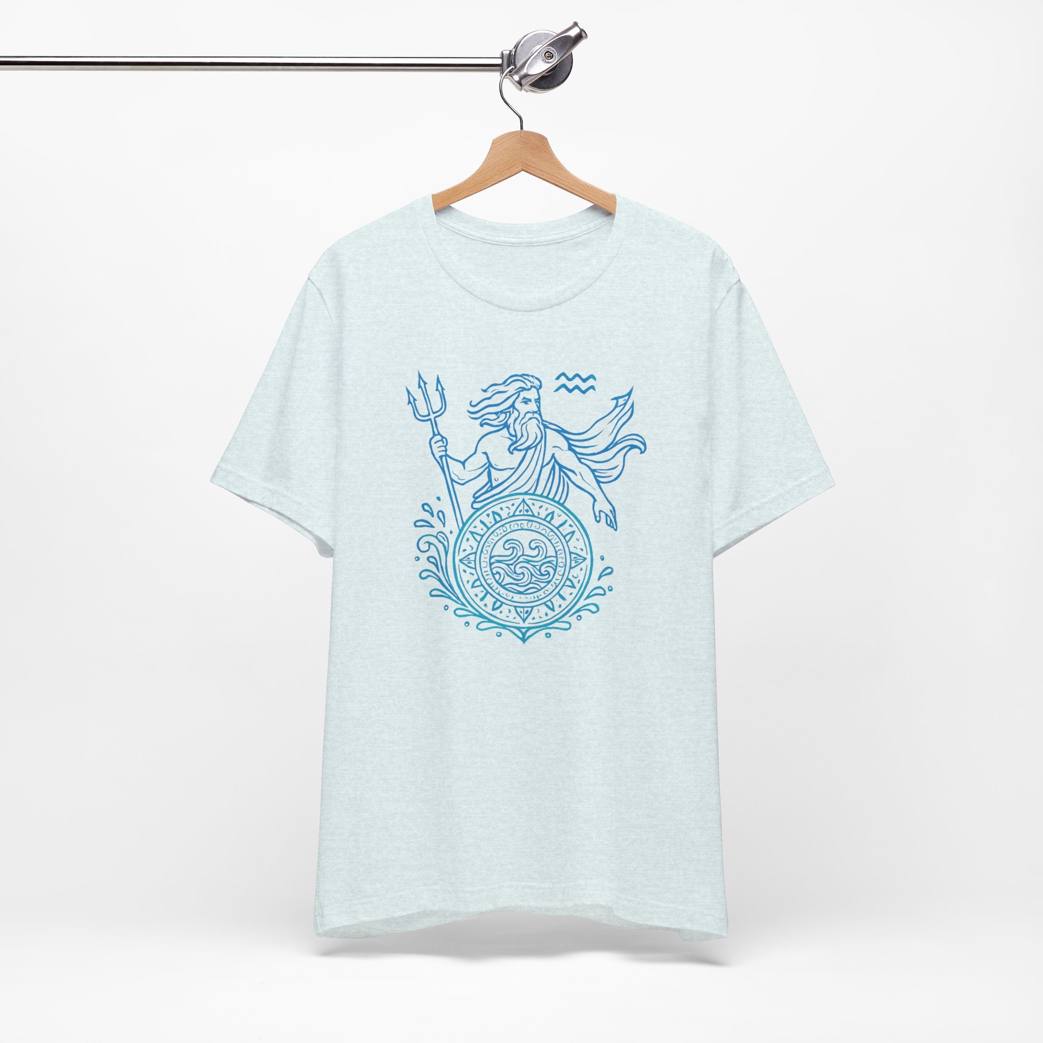 Astrology Zodiac Aquarius Poseidon Mandala Unisex T-Shirt