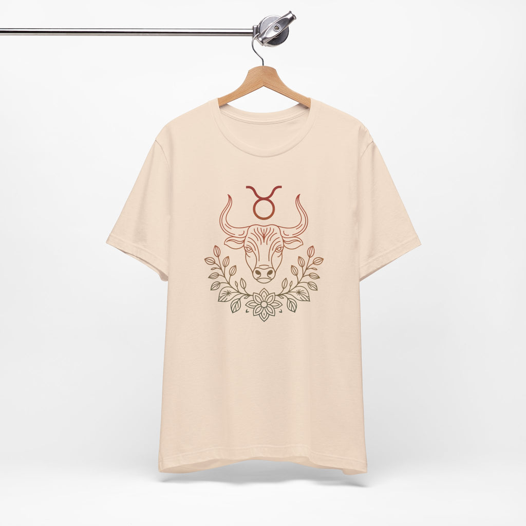 Astrology Zodiac Taurus Unisex Flower T-Shirt