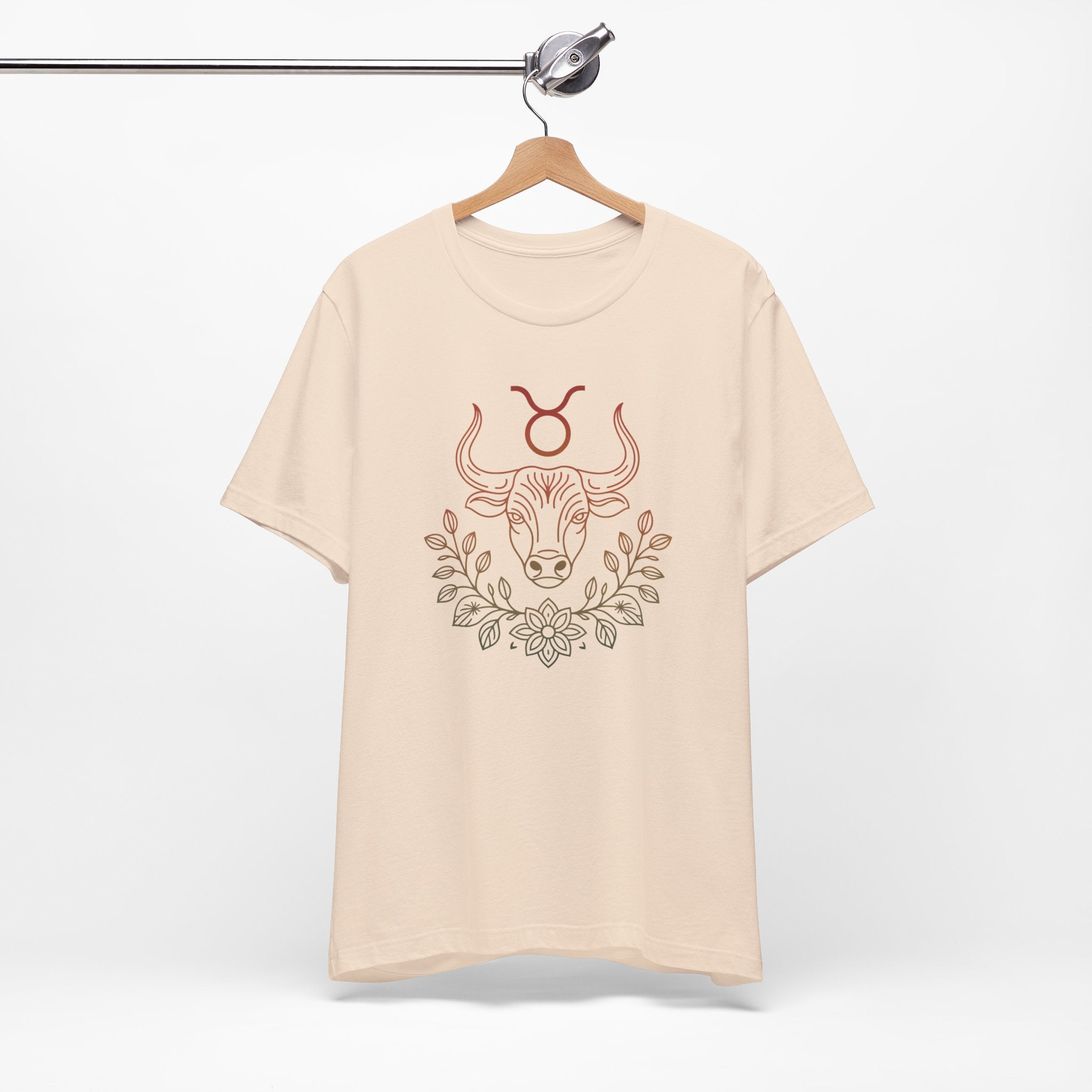 Astrology Zodiac Taurus Unisex Flower T-Shirt