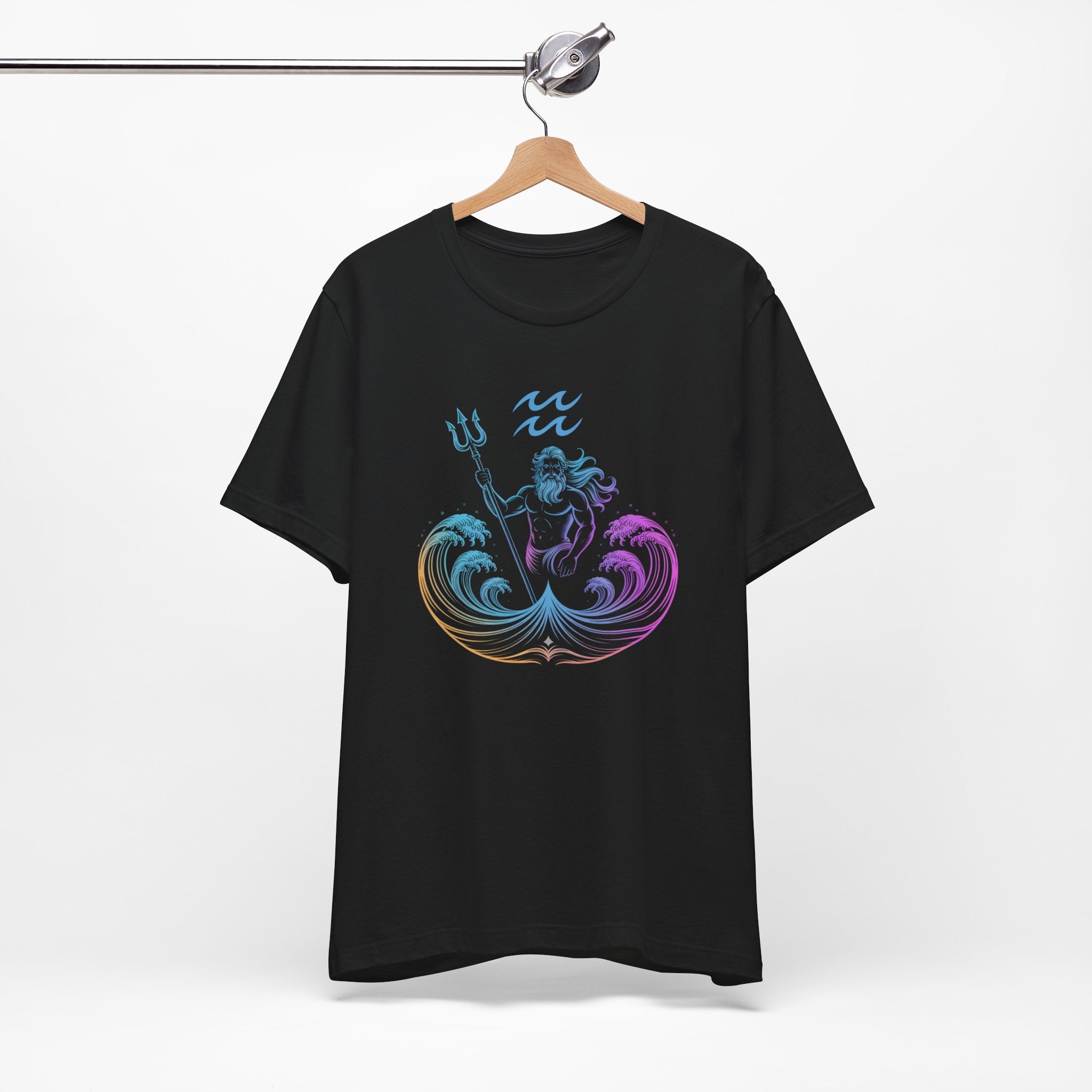Astrology Zodiac Aquarius Poseidon Neon Unisex T-Shirt
