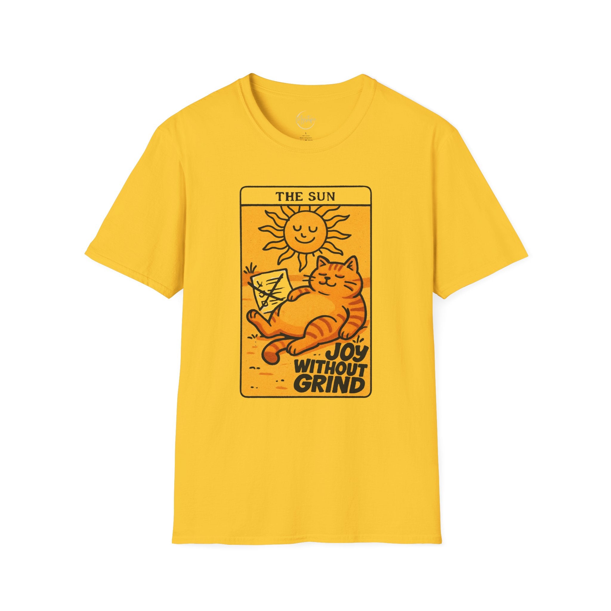 The Sun Tarot Cat Unisex T-Shirt — Joy Without Grind Graphic Tee