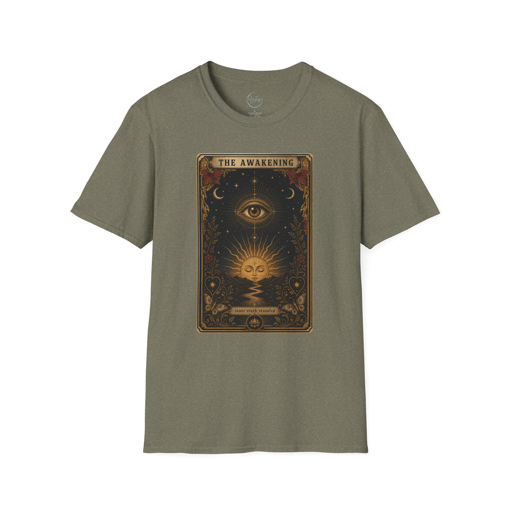 The Awakening Graphic Unisex T-Shirt — Mystic Eye Tarot Vintage Style