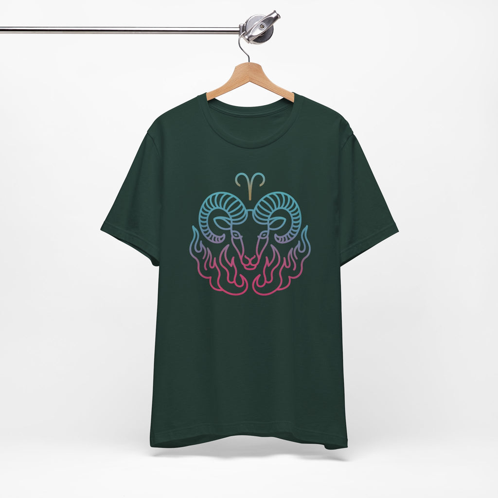 Astrology Zodiac Aries Neon Unisex T-Shirt