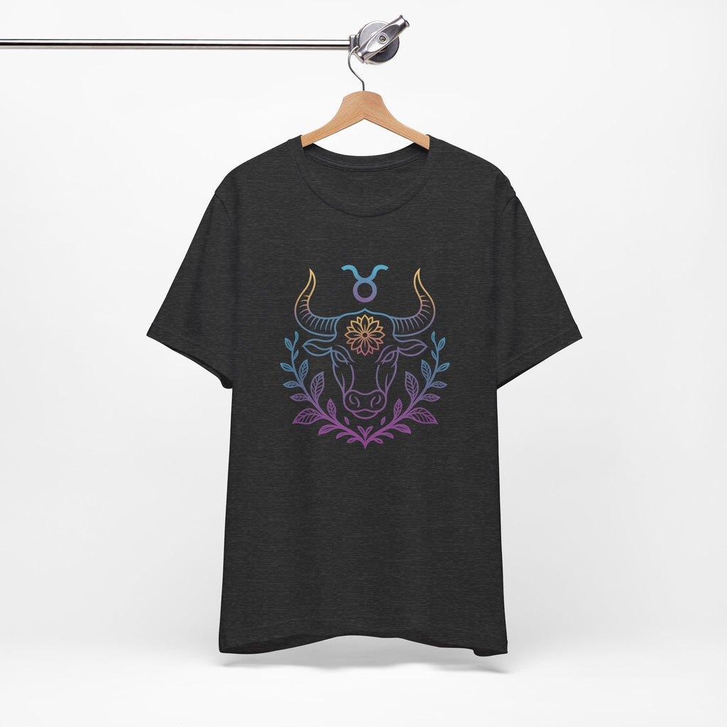 Astrology Zodiac Taurus Unisex Flower Mandala T-Shirt