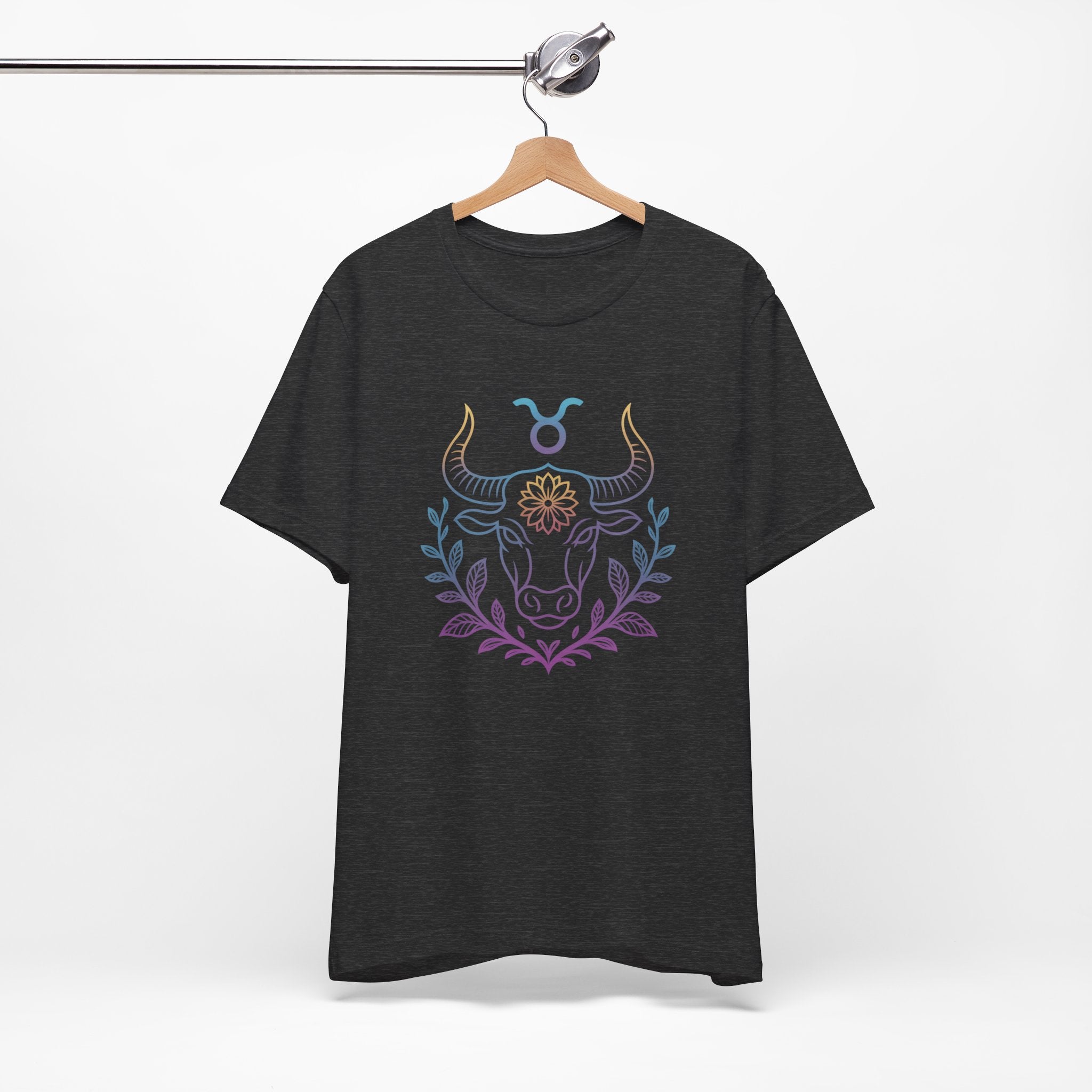 Astrology Zodiac Taurus Unisex Flower Mandala T-Shirt
