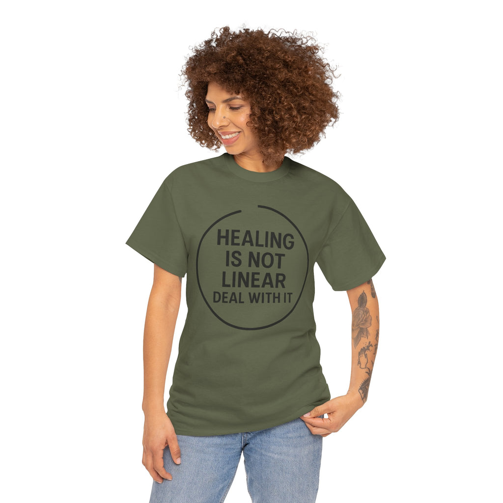Healing Is Not Linear Deal With It Unisex Cotton T-Shirt