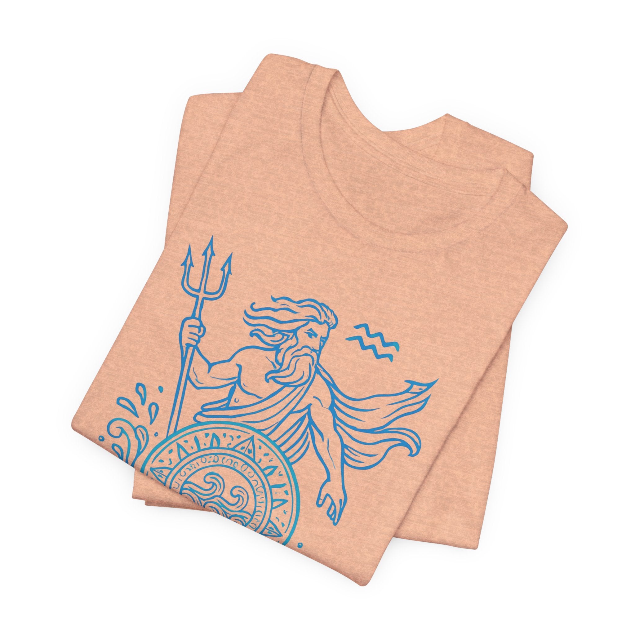 Astrology Zodiac Aquarius Poseidon Mandala Unisex T-Shirt