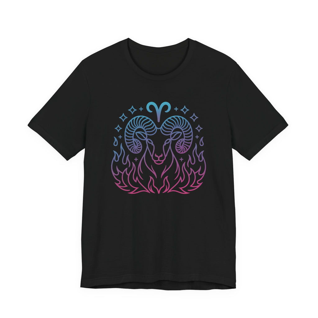 Astrology Zodiac Aries Neon Unisex T-Shirt