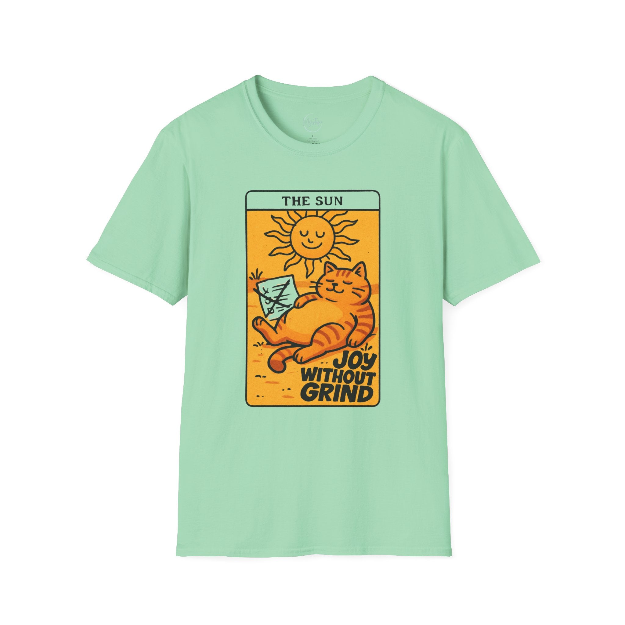 The Sun Tarot Cat Unisex T-Shirt — Joy Without Grind Graphic Tee