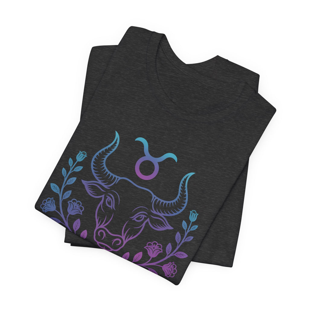 Astrology Zodiac Taurus Unisex Flower Mandala T-Shirt