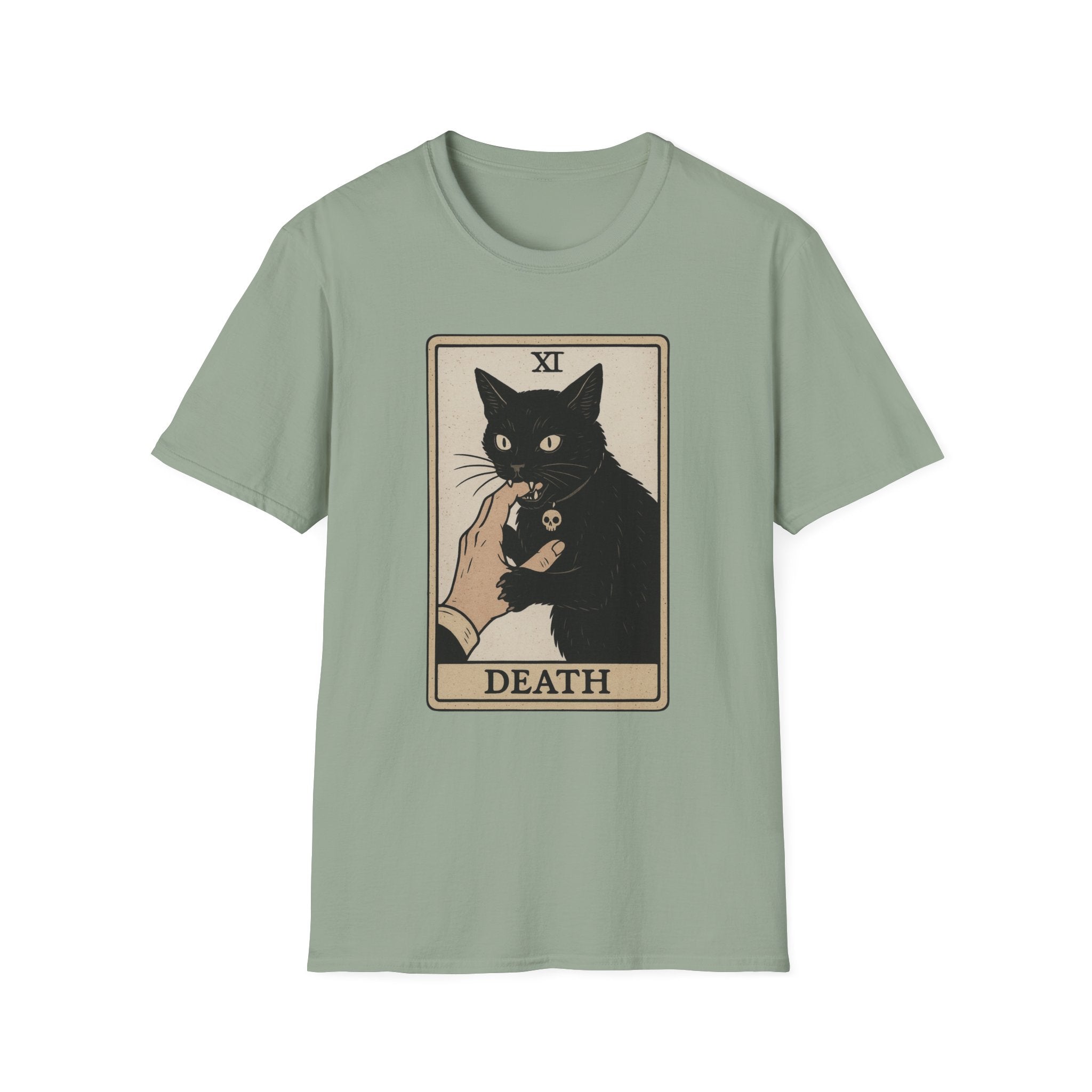 Death Tarot Card Black Cat Unisex T-Shirt