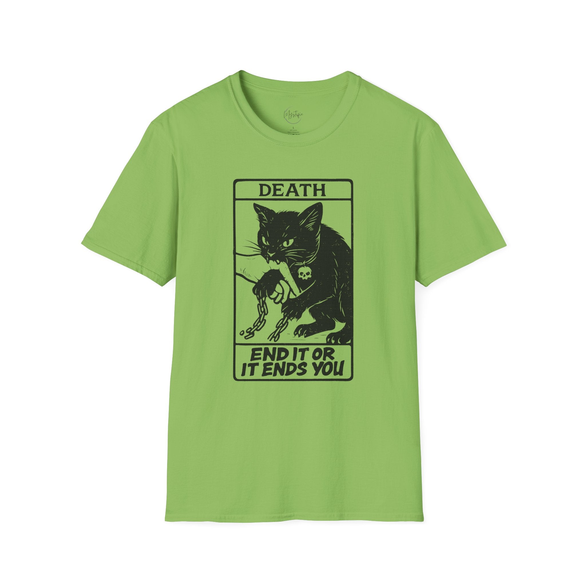 Tarot Card Death Black Cat Unisex T-Shirt