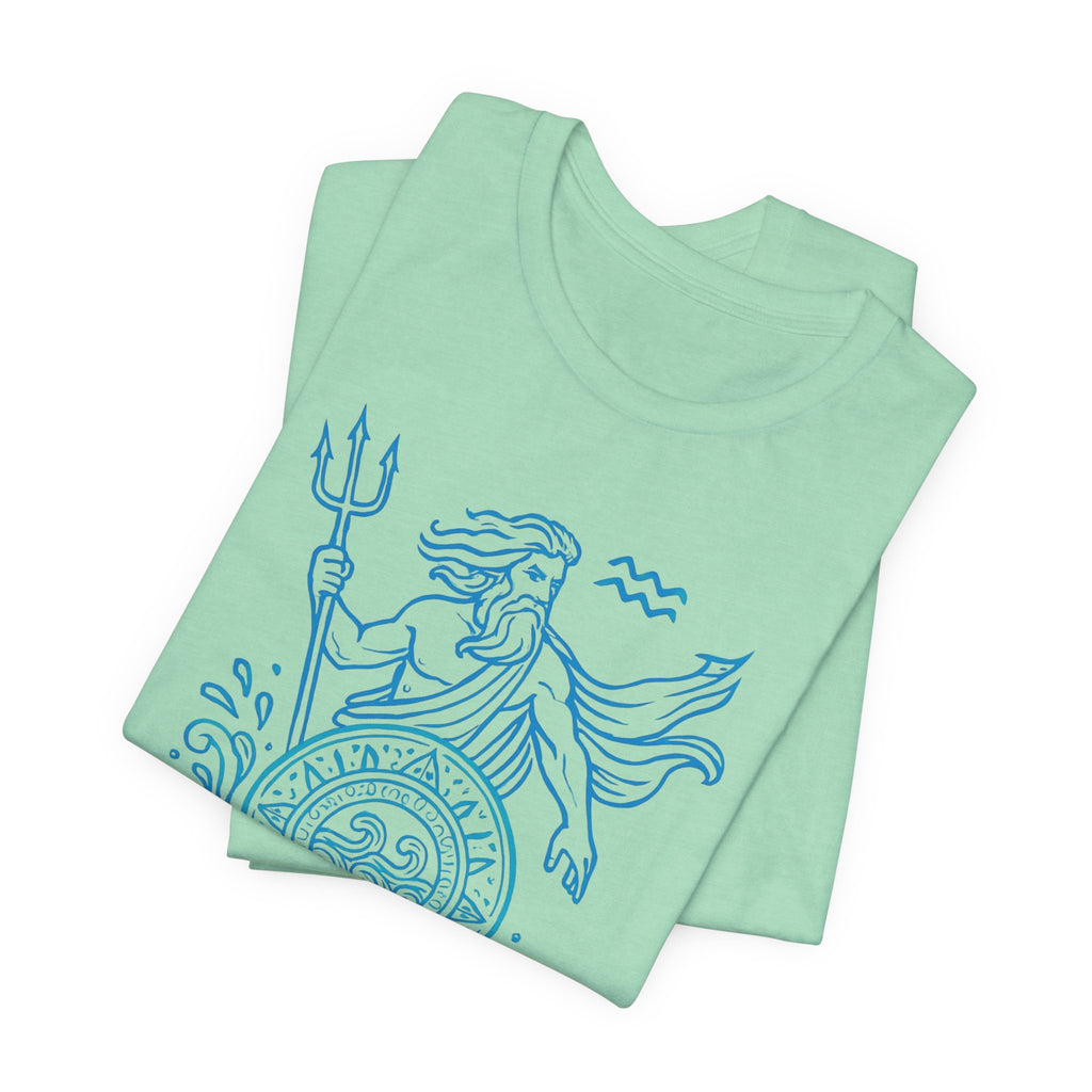 Astrology Zodiac Aquarius Poseidon Mandala Unisex T-Shirt
