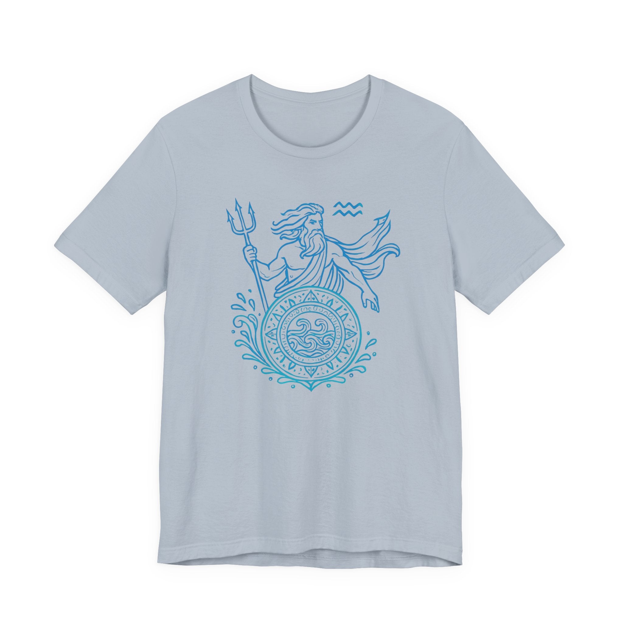 Astrology Zodiac Aquarius Poseidon Mandala Unisex T-Shirt
