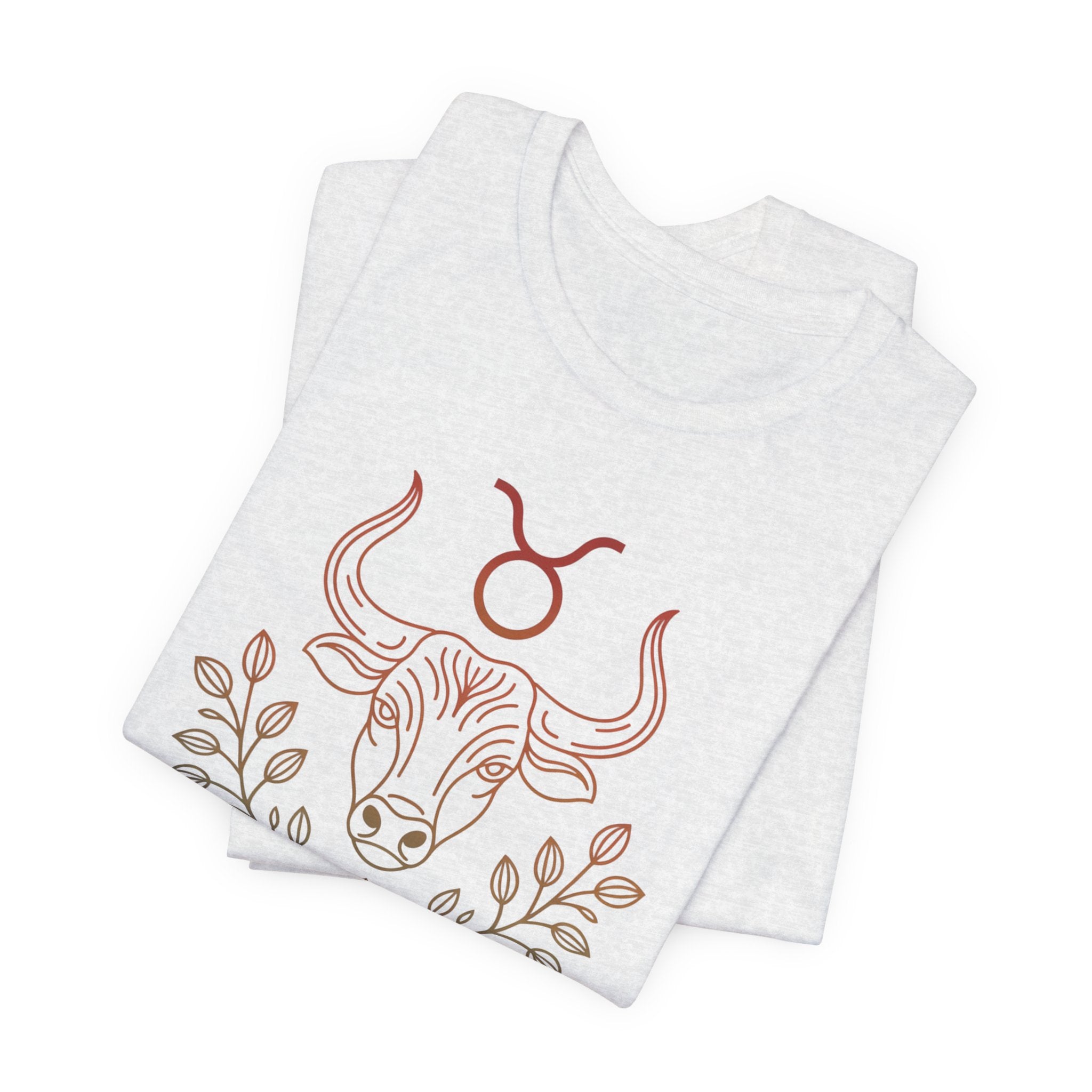 Astrology Zodiac Taurus Unisex Flower T-Shirt