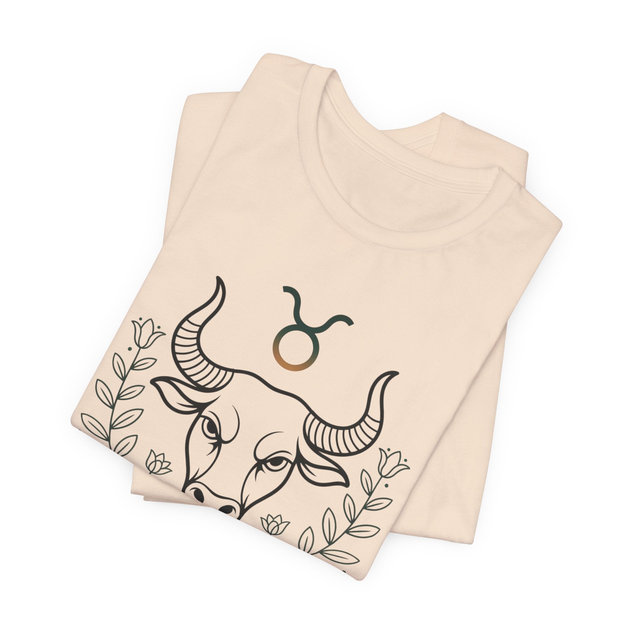 Astrology Zodiac Taurus Unisex Flower T-Shirt