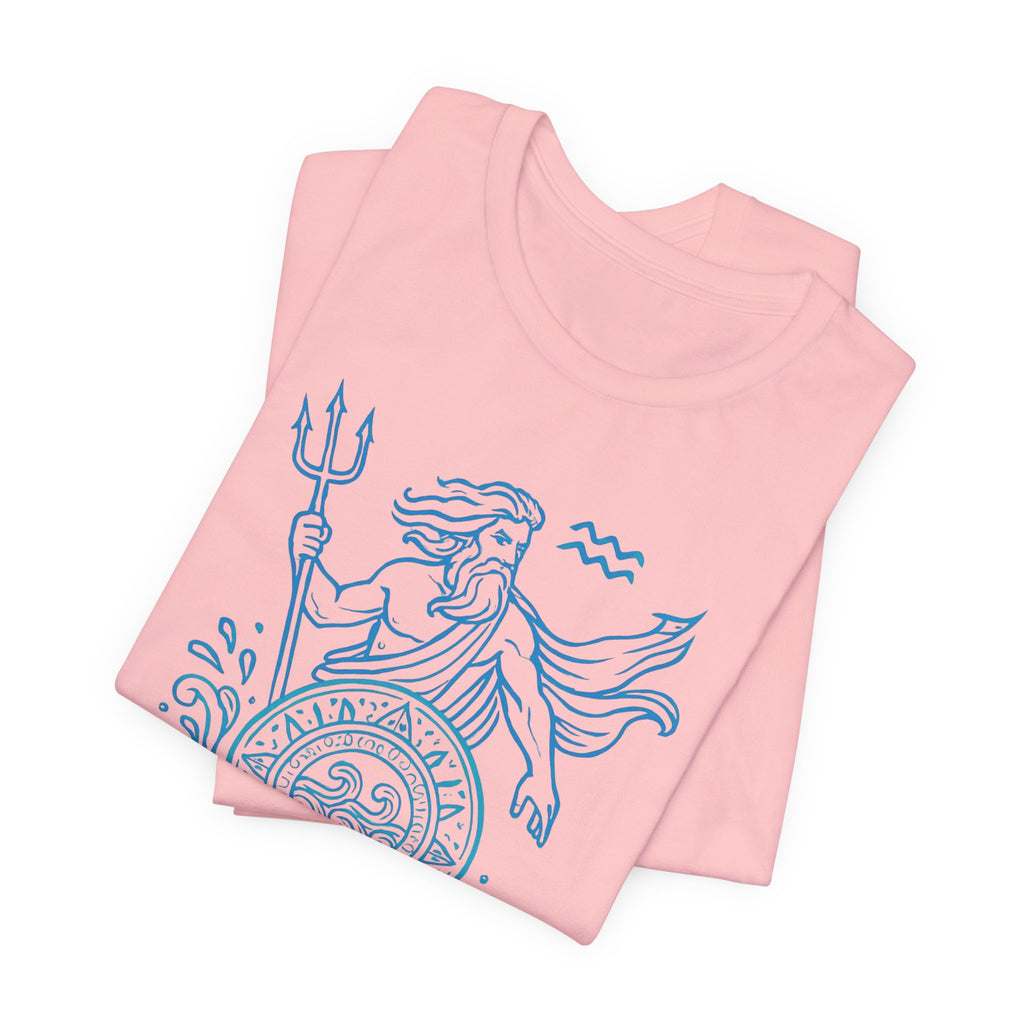 Astrology Zodiac Aquarius Poseidon Mandala Unisex T-Shirt