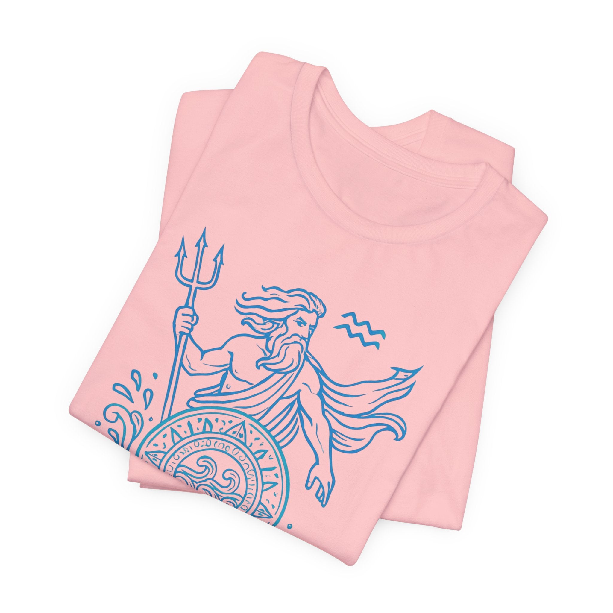 Astrology Zodiac Aquarius Poseidon Mandala Unisex T-Shirt