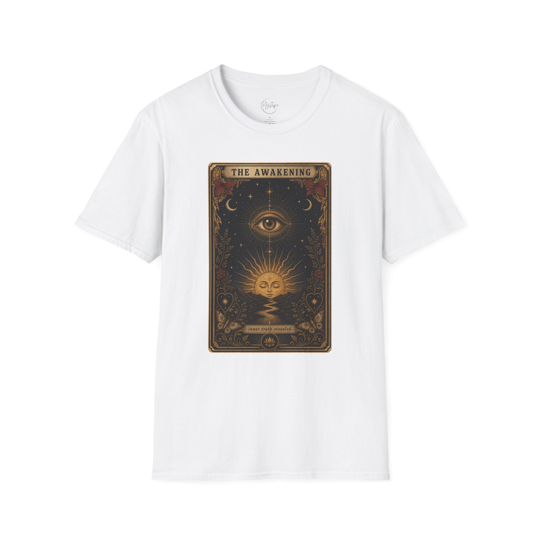 The Awakening Graphic Unisex T-Shirt — Mystic Eye Tarot Vintage Style